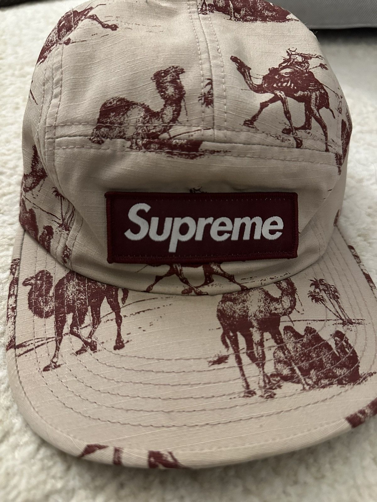 Supreme Supreme Maroon Camel Camp Cap Size ONE SIZE - 2 Thumbnail