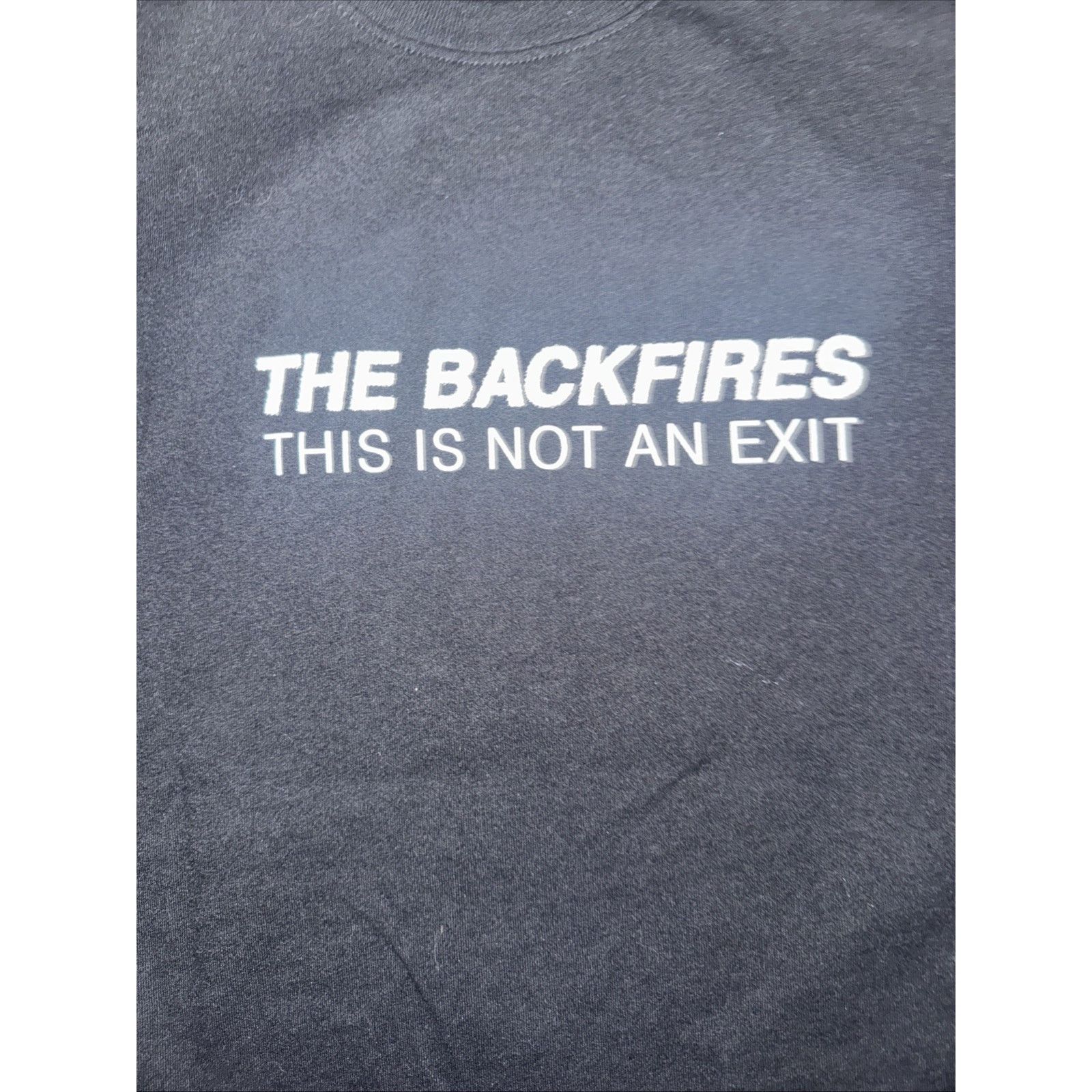 Band Tees The Backfires Band T-Shirt Black Medium 19x28 Indie Rock Size US M / EU 48-50 / 2 - 4 Thumbnail