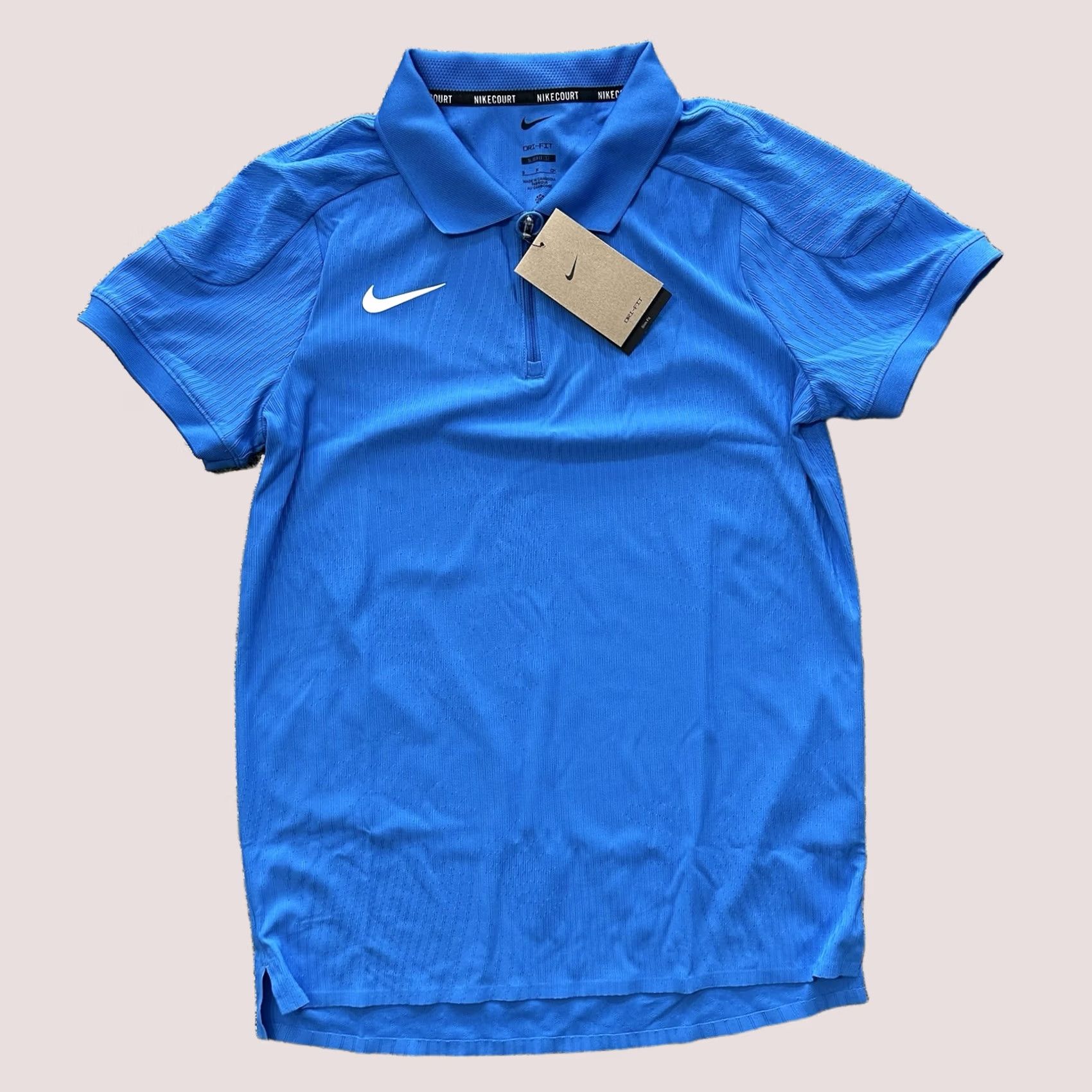 Nike Nike Dri-FIT Polo Shirt Mens S Blue 1/4 Zip Slim Fit Court Tennis Size US S / EU 44-46 / 1 - 1 Thumbnail