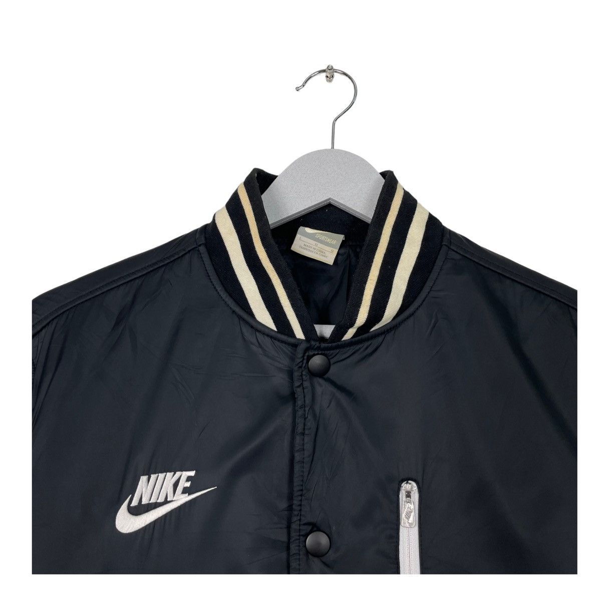 Nike 💥NIKE Y2K SNAP VARSITY JACKET Size US L / EU 52-54 / 3 - 4 Thumbnail