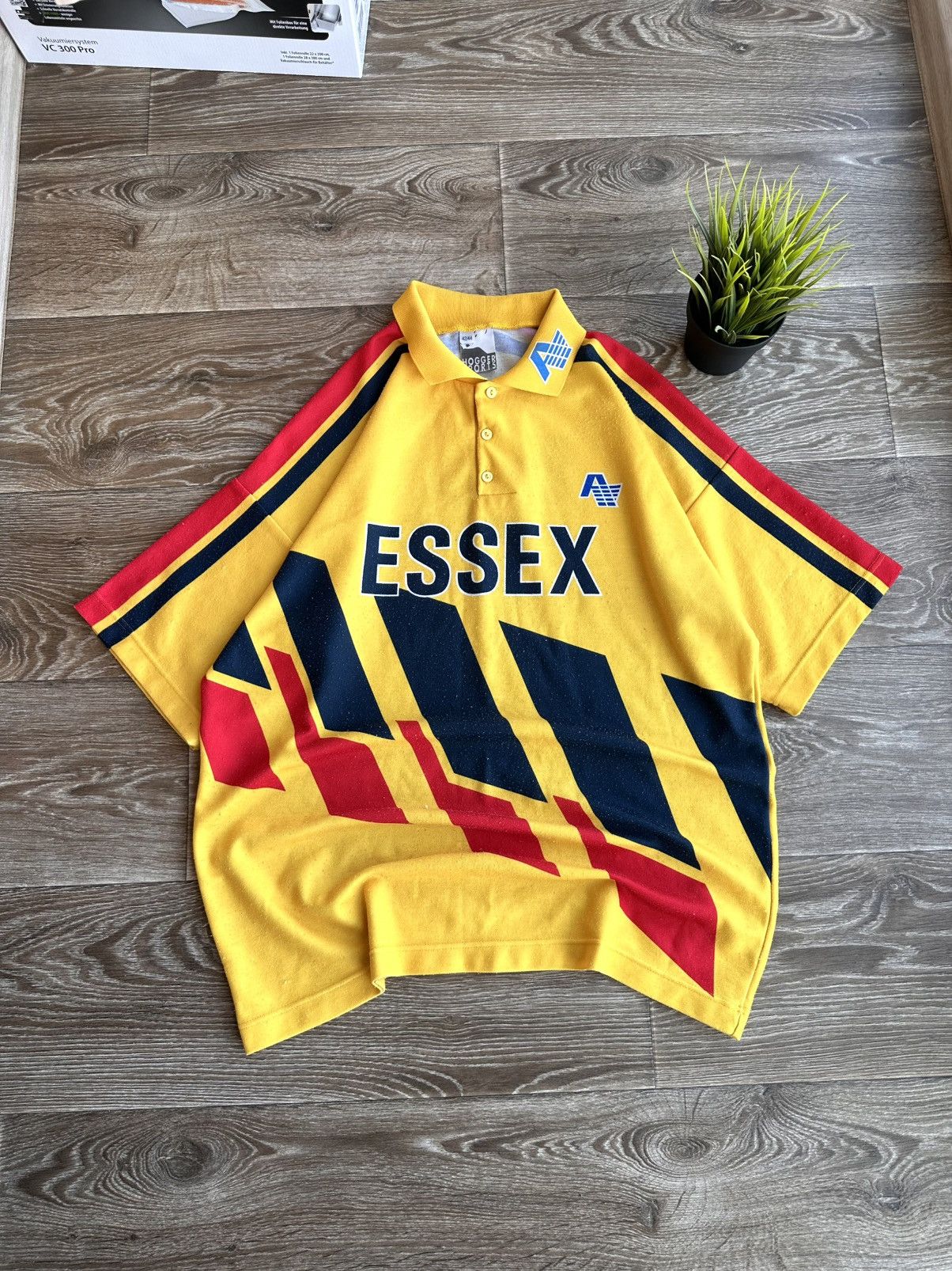 Vintage 🔥 1993 Essex County Cricket Club CCC Jersey Polo T Shirt UK Size US XL / EU 56 / 4 - 1 Thumbnail