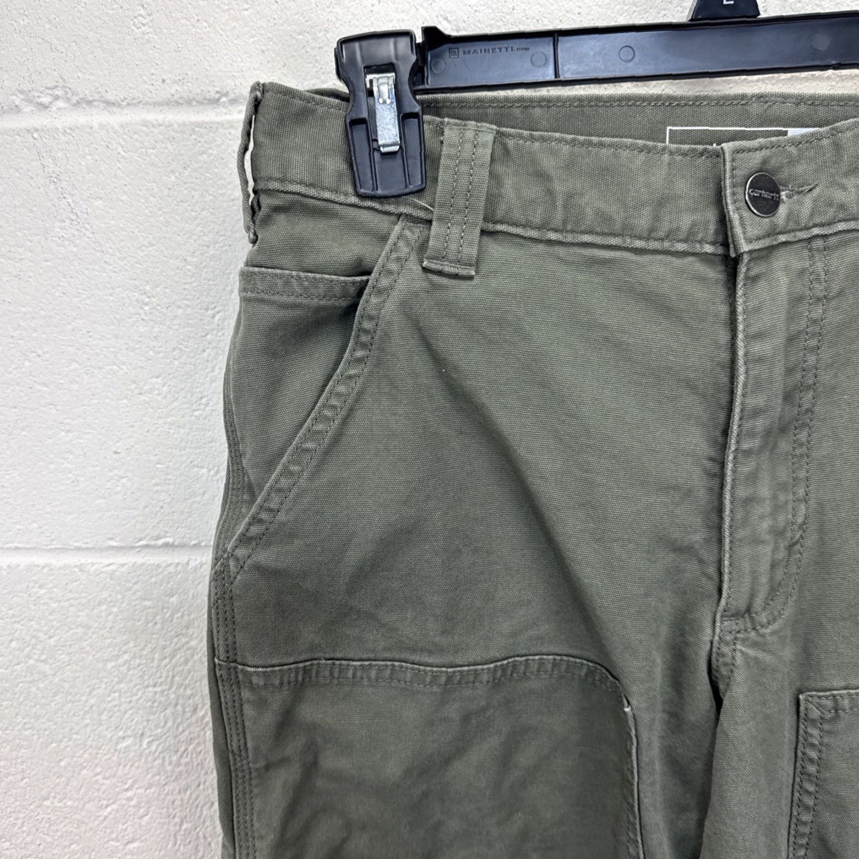 Carhartt VINTAGE Carhartt Pants Mens 30x32 Moss Green Canvas Double Knee 102802 BN2802-M Size US 30 / EU 46 - 2 Thumbnail
