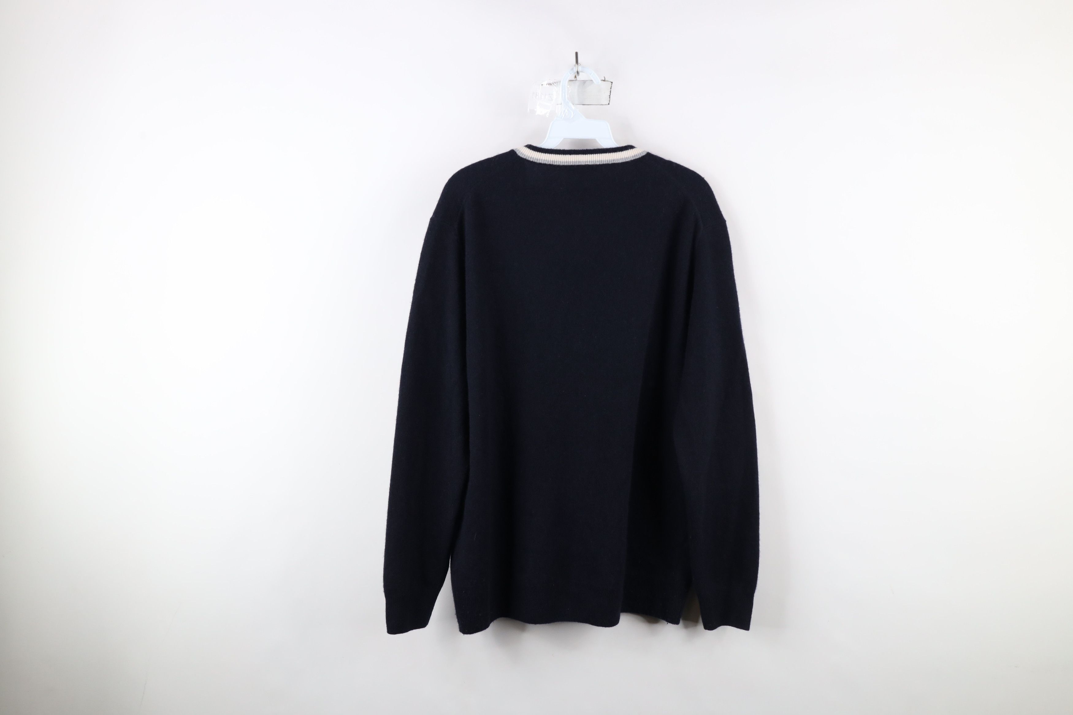 J.Crew × Vintage J Crew Soft Cashmere Knit Oversized V-Neck Sweater Blue Size M / US 6-8 / IT 42-44 - 6 Thumbnail
