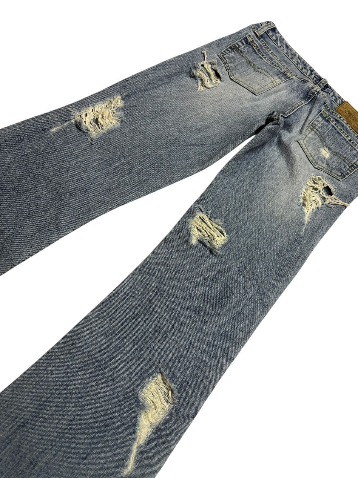 Japanese Brand Vtg Lust Japan Flared Distressed Jeans Size 28" / US 6 / IT 42 - 6 Thumbnail