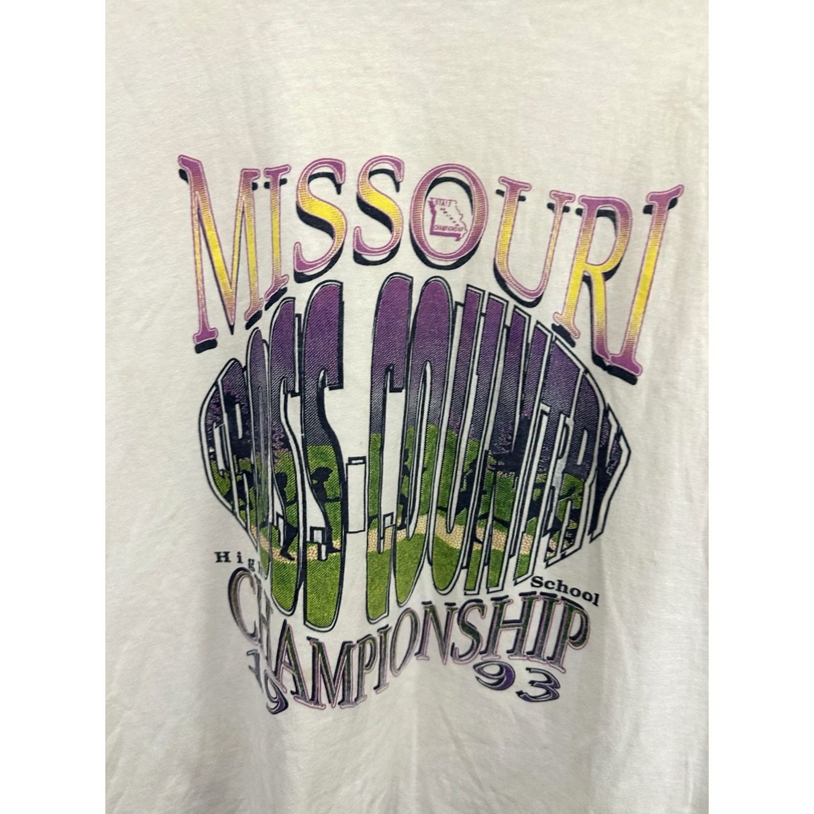 Vintage VINTAGE 90s Missouri Cross Country Champs Paper Thin Burnout BOXY LS T-Shirt L Size US L / EU 52-54 / 3 - 4 Thumbnail