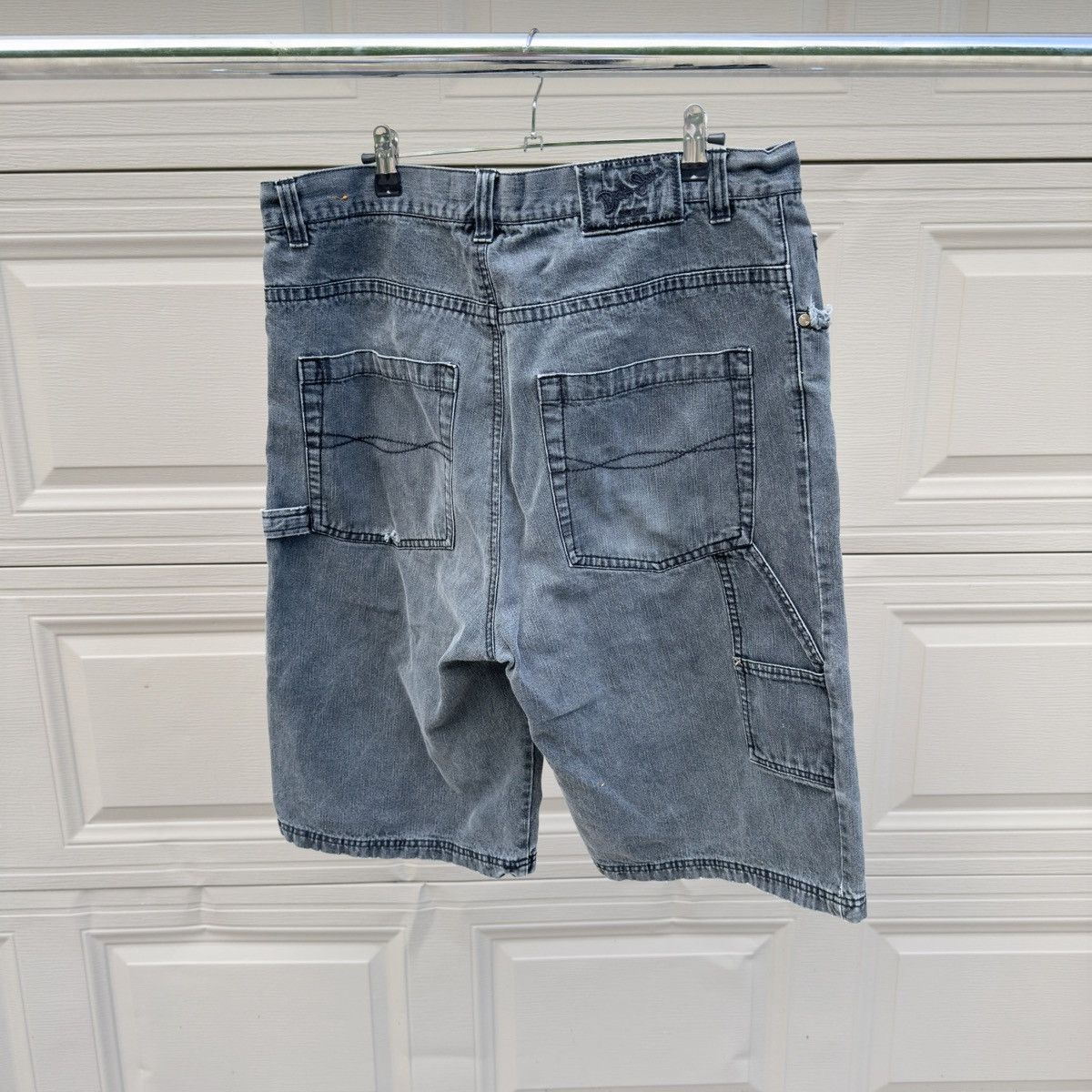 Vintage Faded Thrashed Distressed Y2K Black Skater Shorts ERD Grunge Size US 36 / EU 52 - 1 Thumbnail