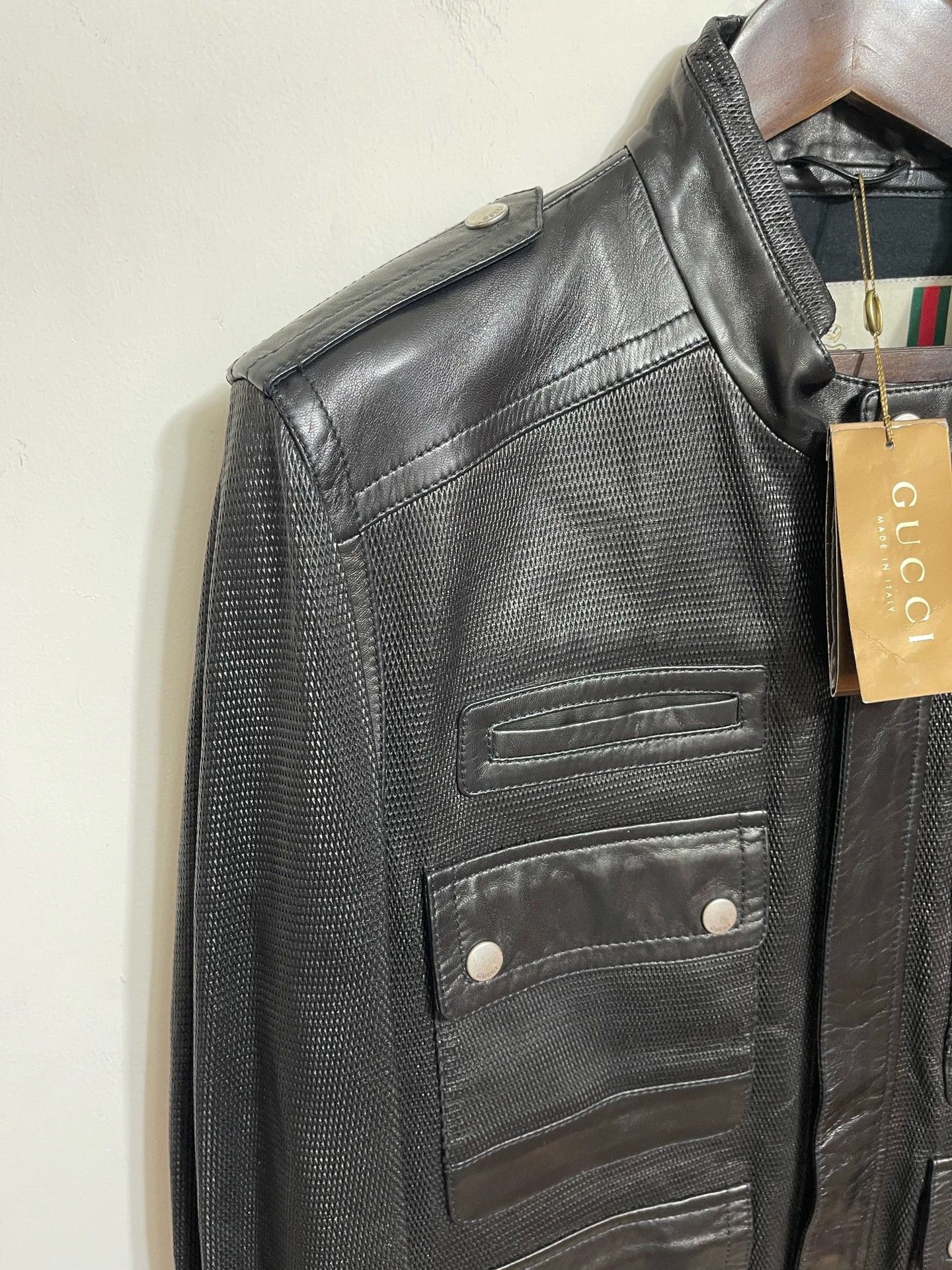 Gucci Gucci Lambskin Leather Jacket Slim 52 (IT) Size US L / EU 52-54 / 3 - 3 Thumbnail