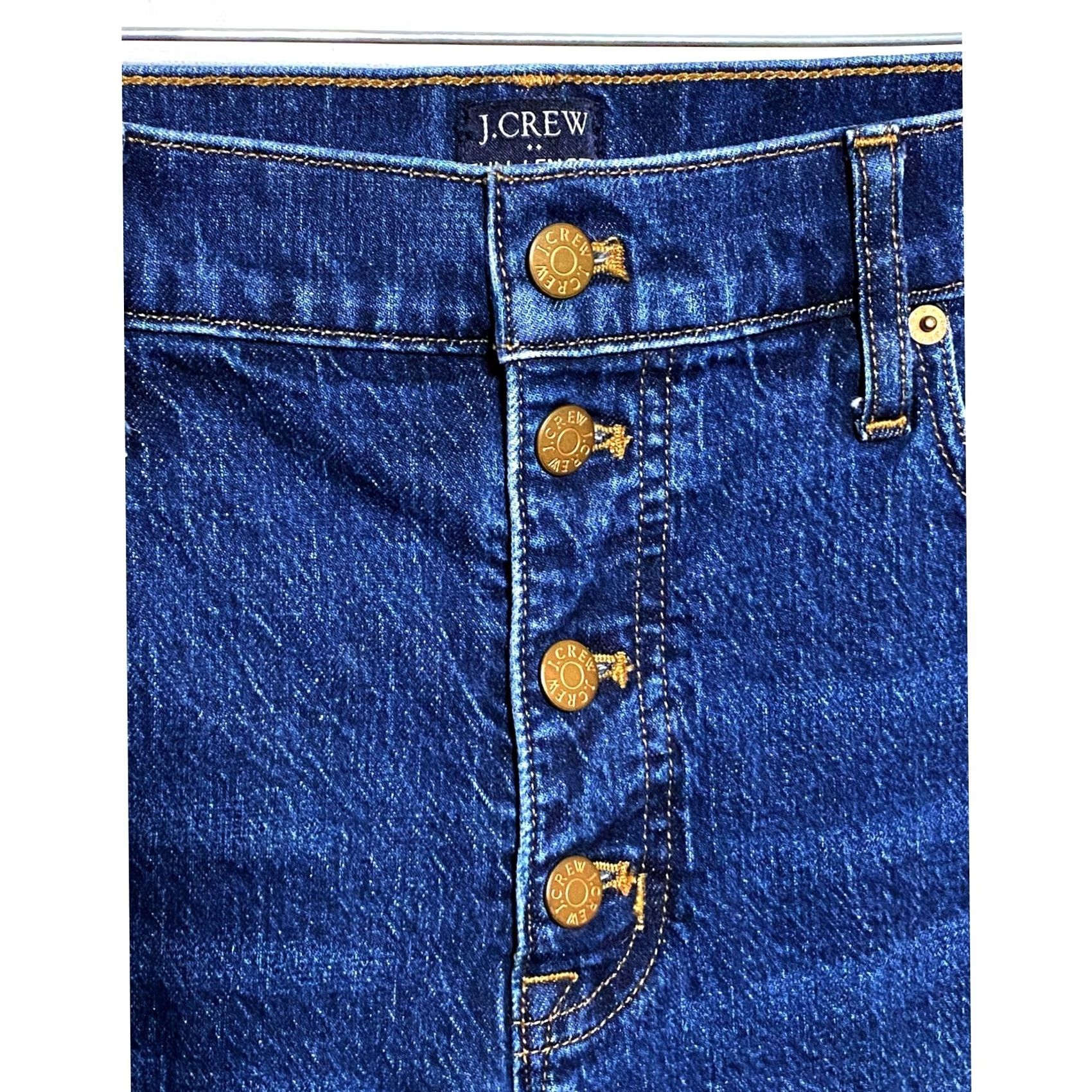 J.Crew J.Crew Jeans Wide-Leg Denim Button Fly 31 Womens 31 Blue Cotton Lycra Pockets Stretch Vintage Boho Y2K Casual Modern Regular Size 24" / US 00 / IT 34 - 3 Thumbnail