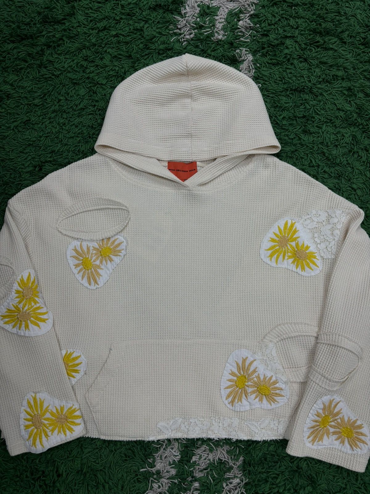 image of Who Decides War Mrdr Brvdo Hoodie Sun Cream Large, Men's