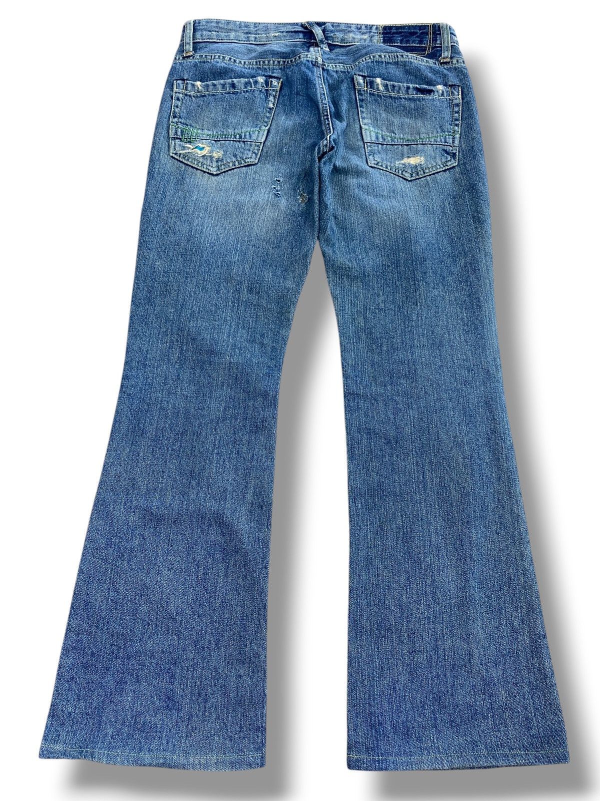 Other Japanese Brand Faded Wash Ripped Style Flare Jeans Size US 30 / EU 46 - 3 Thumbnail