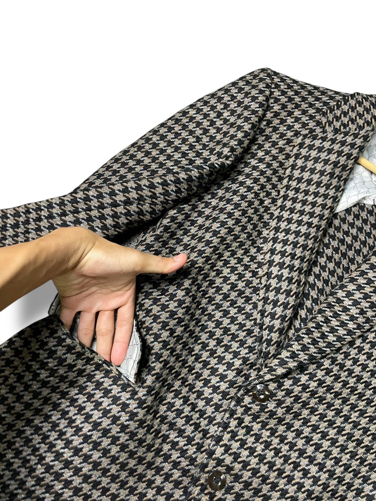 Japanese Brand × Vintage Toyohara Tokyo Brand Houndstooth Coat (63) Size US XS / EU 42 / 0 - 2 Thumbnail