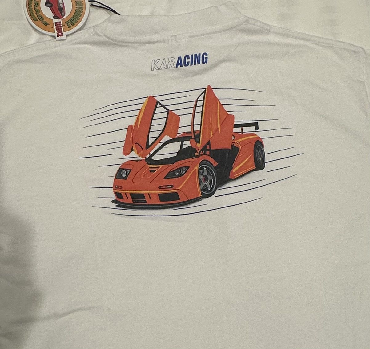 Kar L'ART PAPAYA ORANGE F1 LM WHITE T-SHIRT Size US XL / EU 56 / 4 - 5 Thumbnail