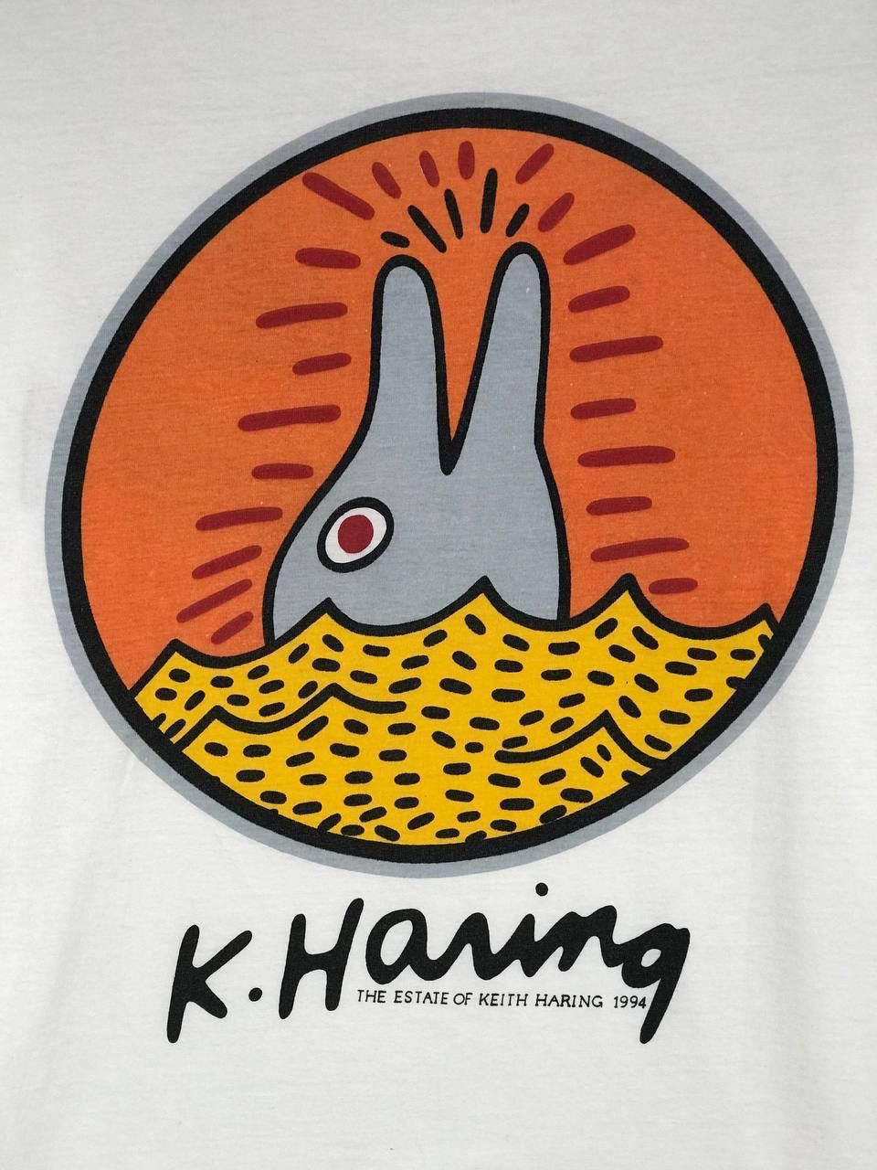 Vintage vintage 1994 Keith Haring Dolphin Size US XL / EU 56 / 4 - 3 Thumbnail