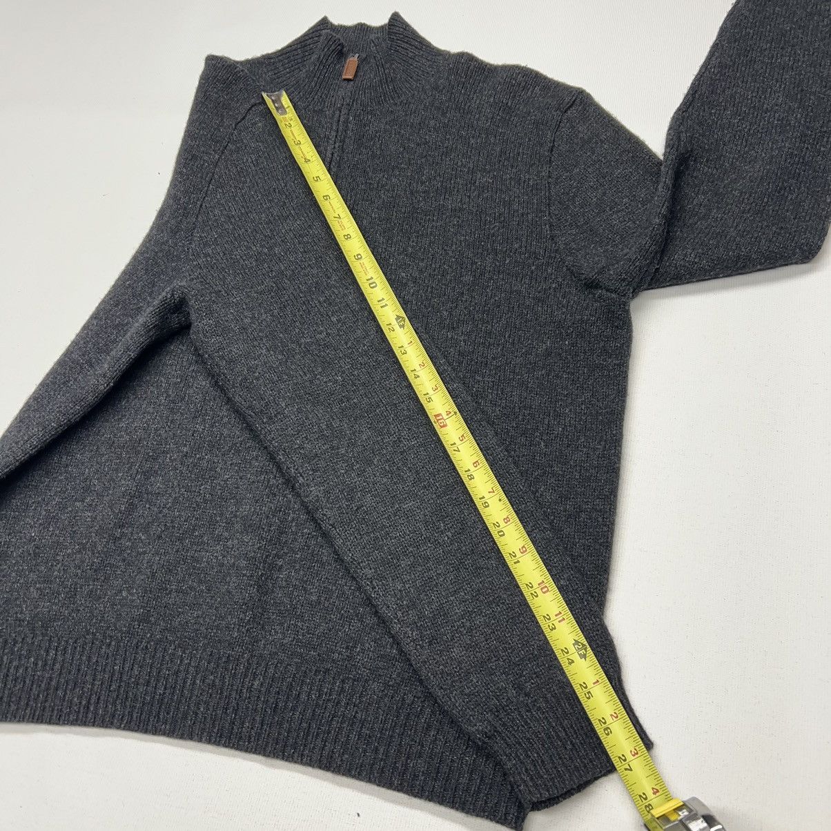 Polo Ralph Lauren Polo Ralph Lauren 1/4 Zip Sweater Grey Lambs Wool Pullover Size US L / EU 52-54 / 3 - 14 Thumbnail