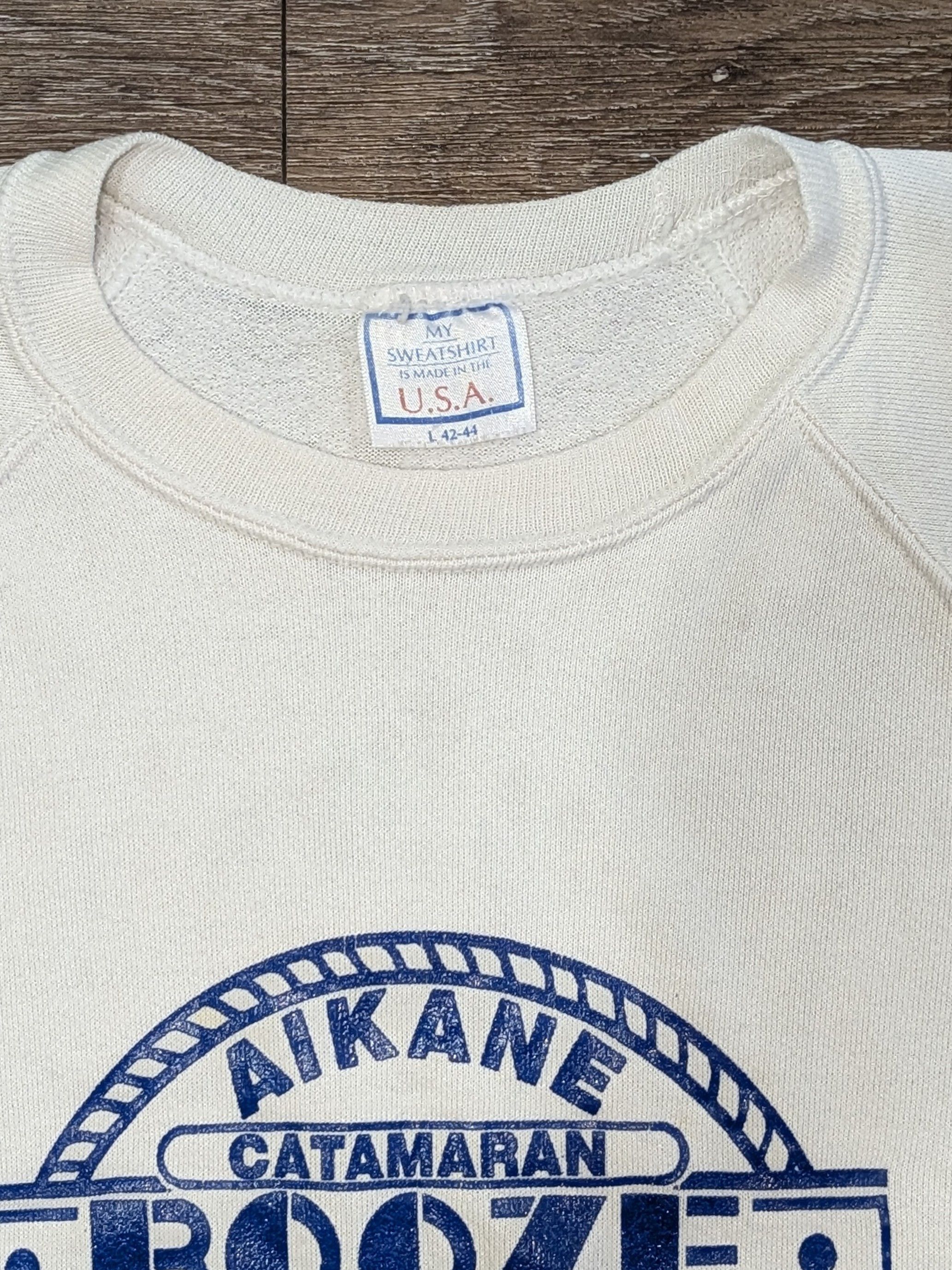 Vintage Vintage Aikane Catamaran Booze Cruise Hawaii raglan sweatshi Size US L / EU 52-54 / 3 - 6 Thumbnail