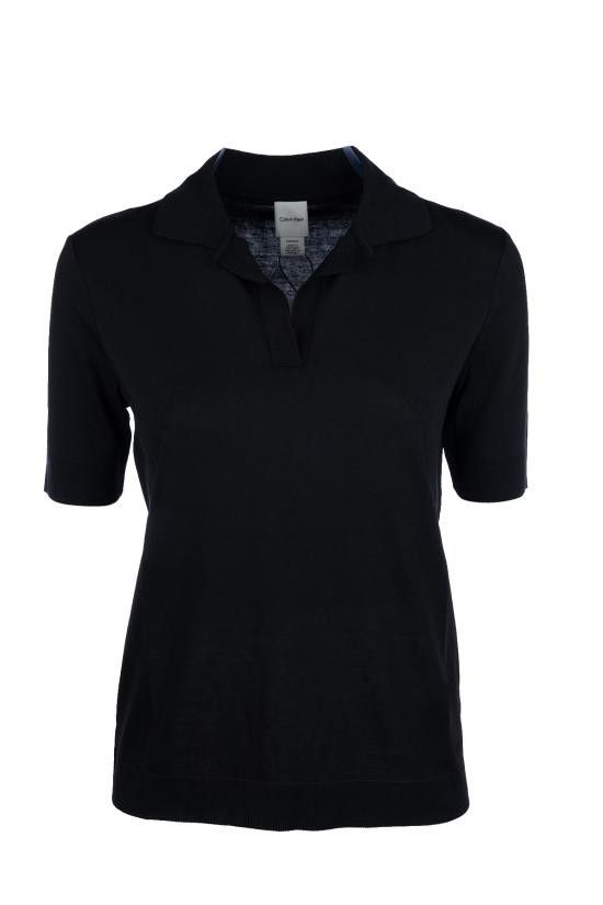 Calvin Klein CALVIN KLEIN Women Polo Shirts LV044B208G UB1 BLACK Size L / US 10 / IT 46 - 1 Thumbnail