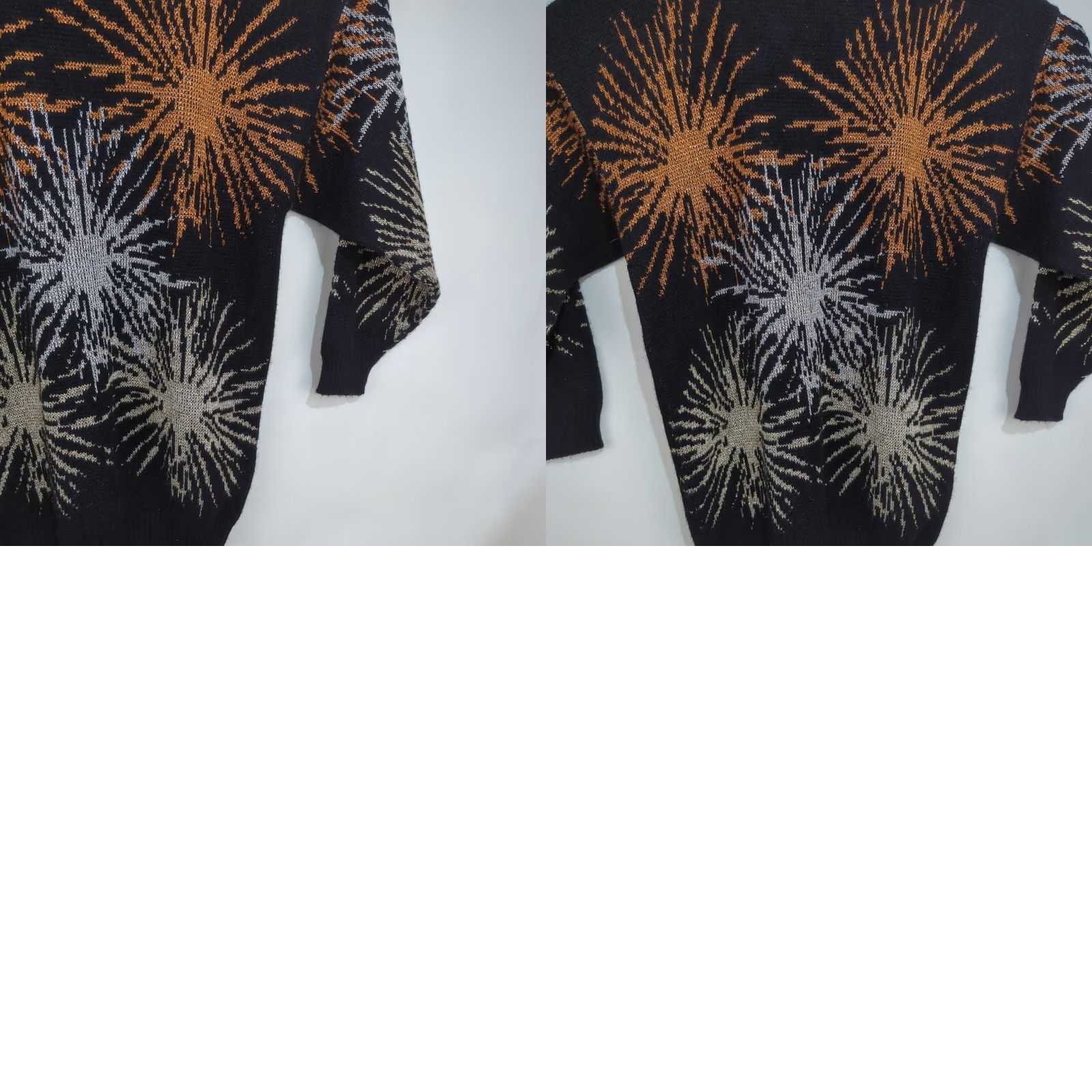 Vintage VINTAGE Dana Scott Gold Glitter Firework Mock Neck Sweater Medium Abstract Size M / US 6-8 / IT 42-44 - 10 Thumbnail