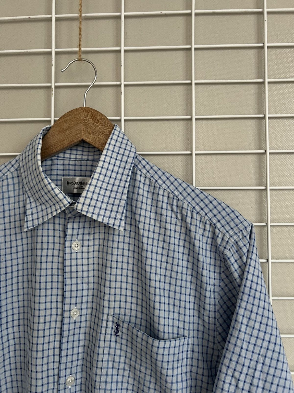 Yves Saint Laurent Yves Saint Laurent Checked Button Shirt Mens Size M YSL Size US M / EU 48-50 / 2 - 6 Thumbnail