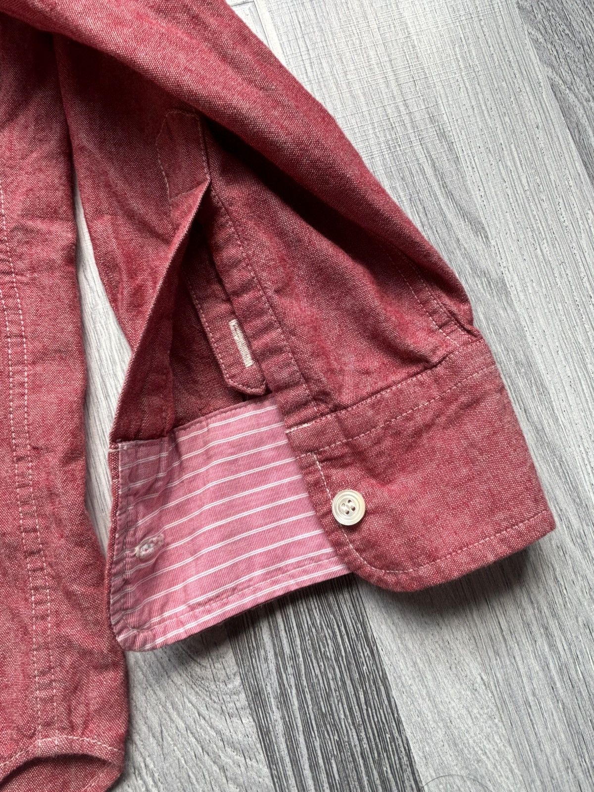 Comme des Garcons Junya Watanabe Man AD2010 Short Sleeve Pink BD Shirt Size US M / EU 48-50 / 2 - 8 Thumbnail