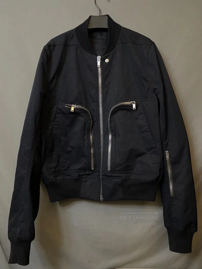 Rick Owens Rick Owens Black Bomber Jacket with Pockets. Size US L / EU 52-54 / 3 - 1 Thumbnail