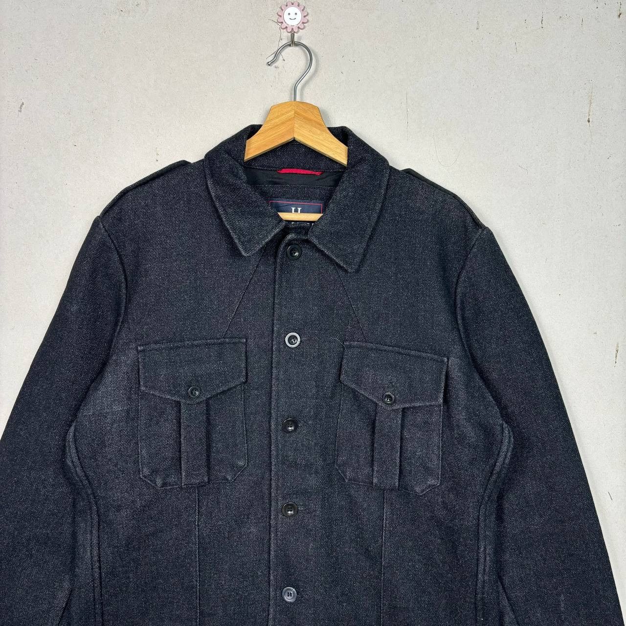 Tommy Hilfiger Tommy Hilfiger Black Wool Double Pocket Jacket Size US M / EU 48-50 / 2 - 3 Thumbnail