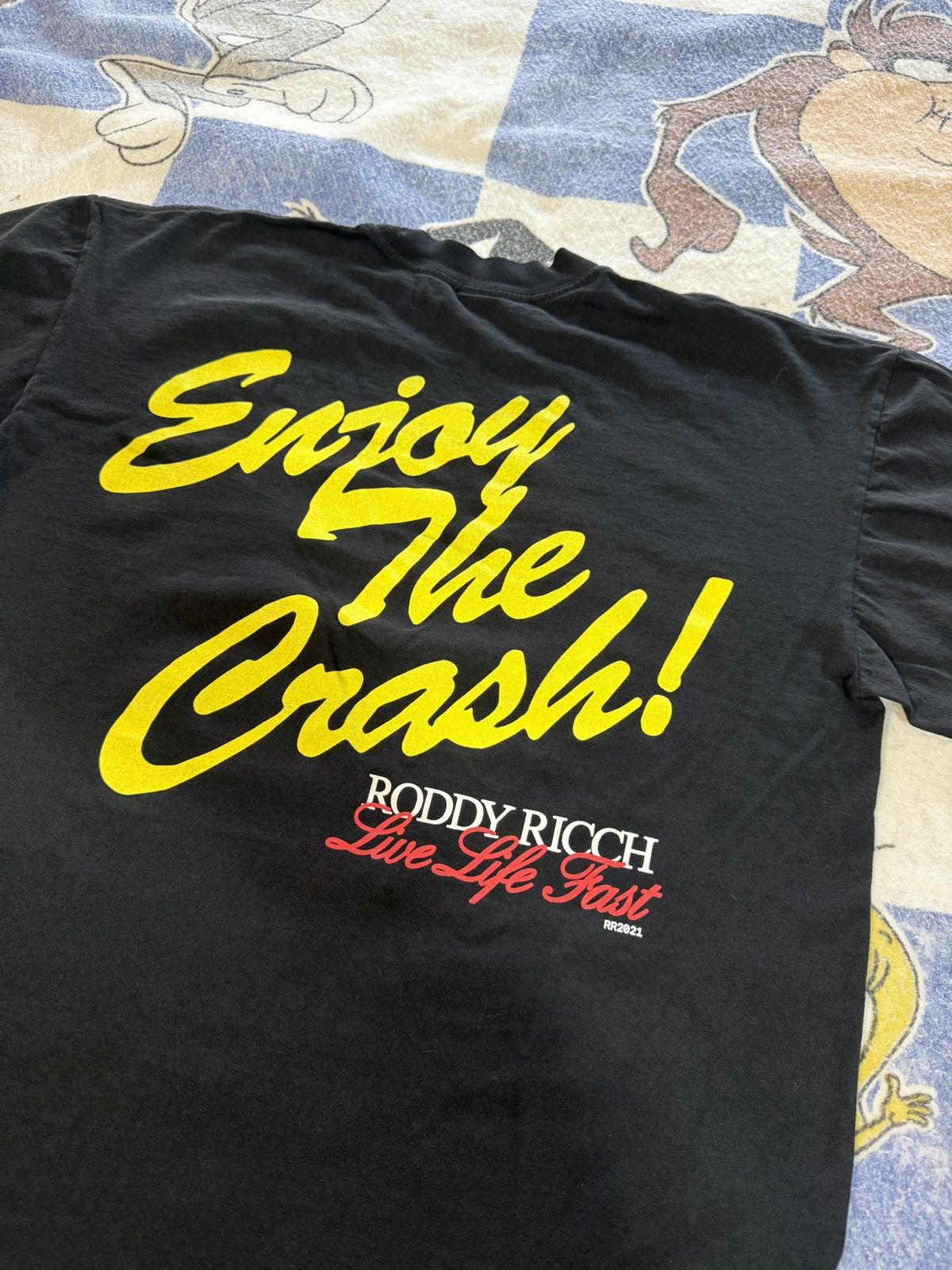 Band Tees Roddy Ricch live life fast enjoy the crash tee Size US L / EU 52-54 / 3 - 4 Thumbnail