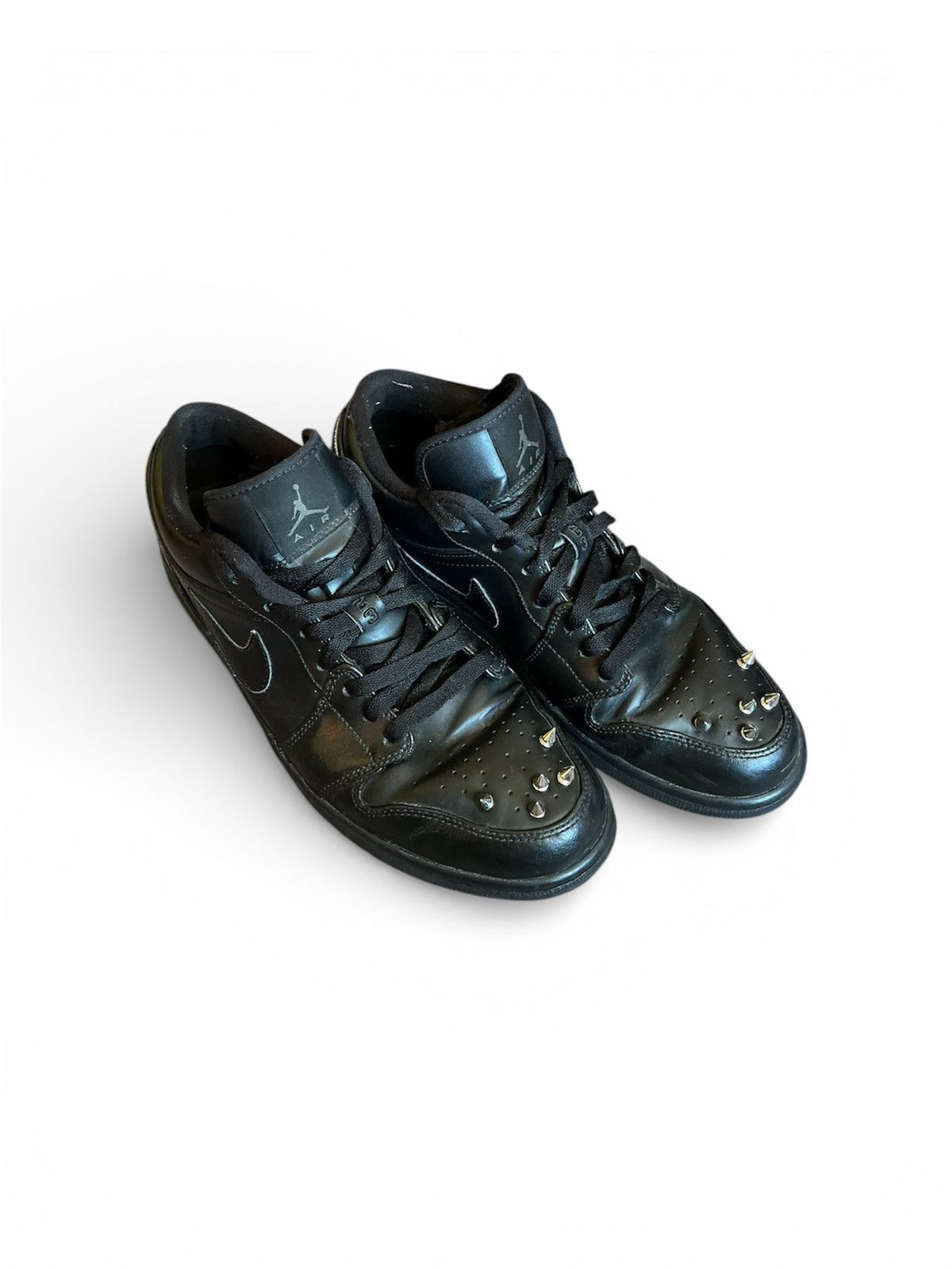 Jordan Brand Air Jordan 1 Mid Black Custom Studded Toe US 11.5 Size US 11.5 / EU 44-45 - 6 Thumbnail