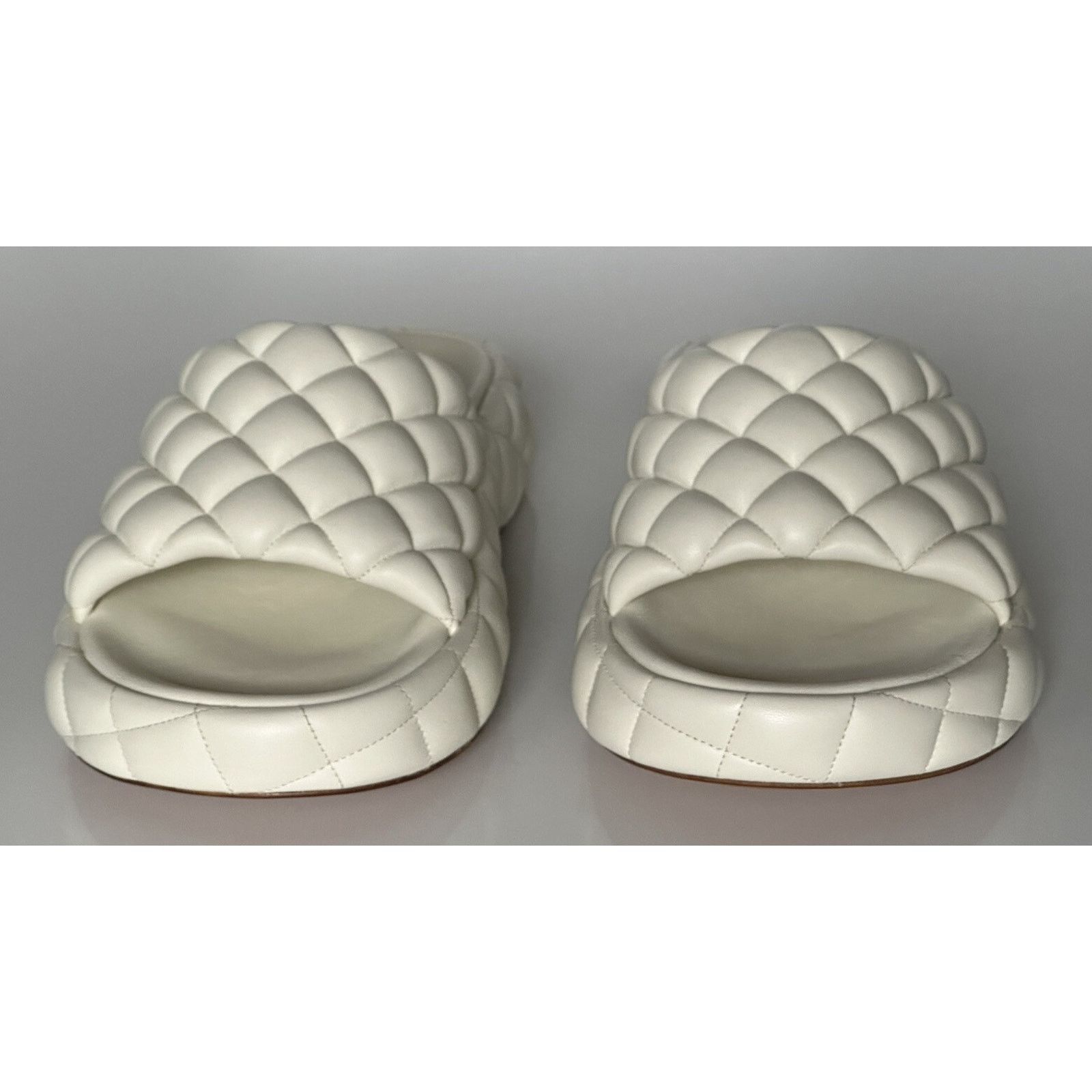 Bottega Veneta Bottega Veneta White Quilted Leather Sandals 10 US 708885 IT Size US 10 / IT 40 - 8 Thumbnail