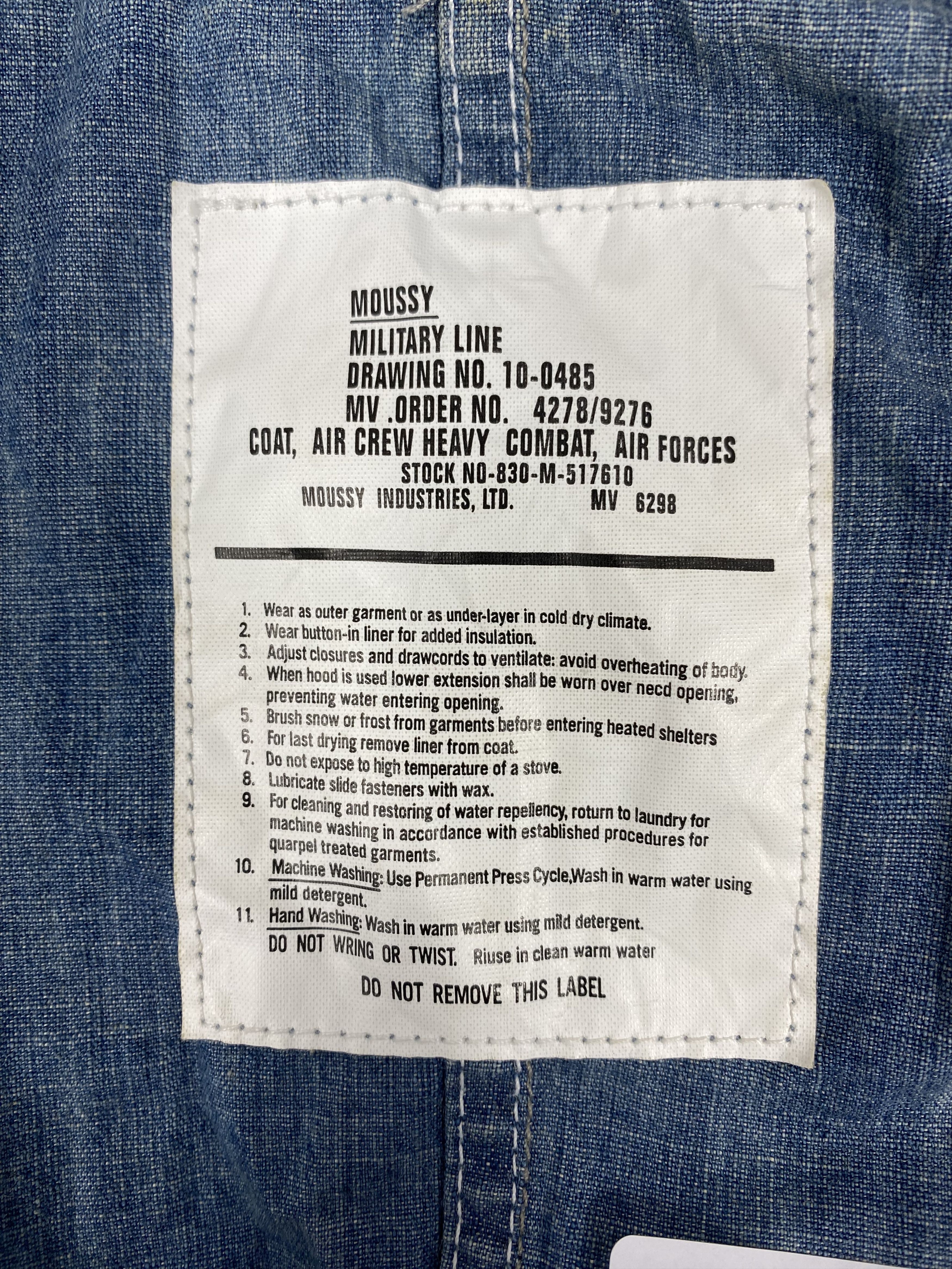 MOUSSY × Vintage Vintage Moussy MIlitary Denim Jacket Size US S / EU 44-46 / 1 - 9 Thumbnail
