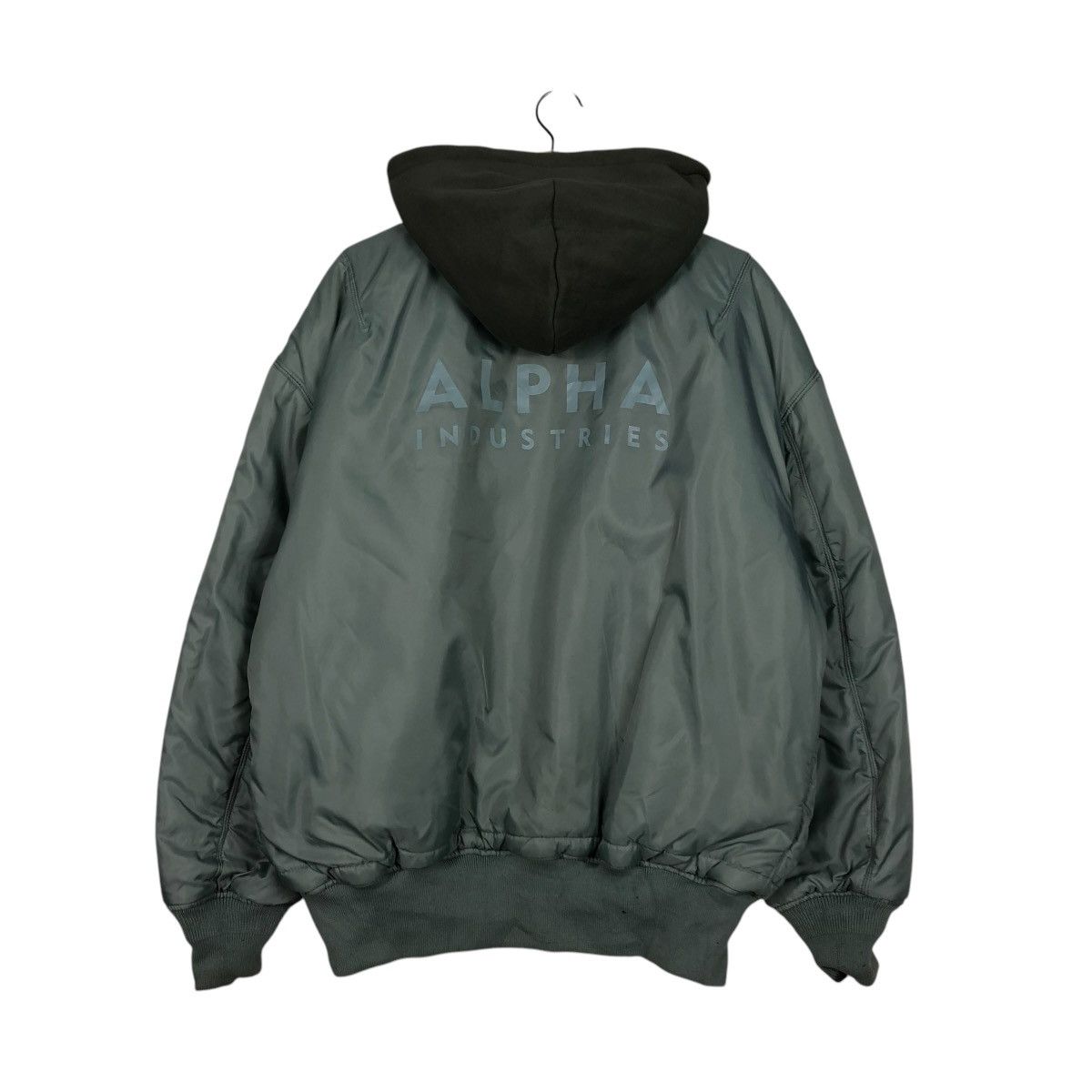Alpha Industries 🔥VINTAGE REVERSIBLE BOMBER JACKET ALPHA INDUSTRIES BIG LOGO Size US L / EU 52-54 / 3 - 9 Thumbnail