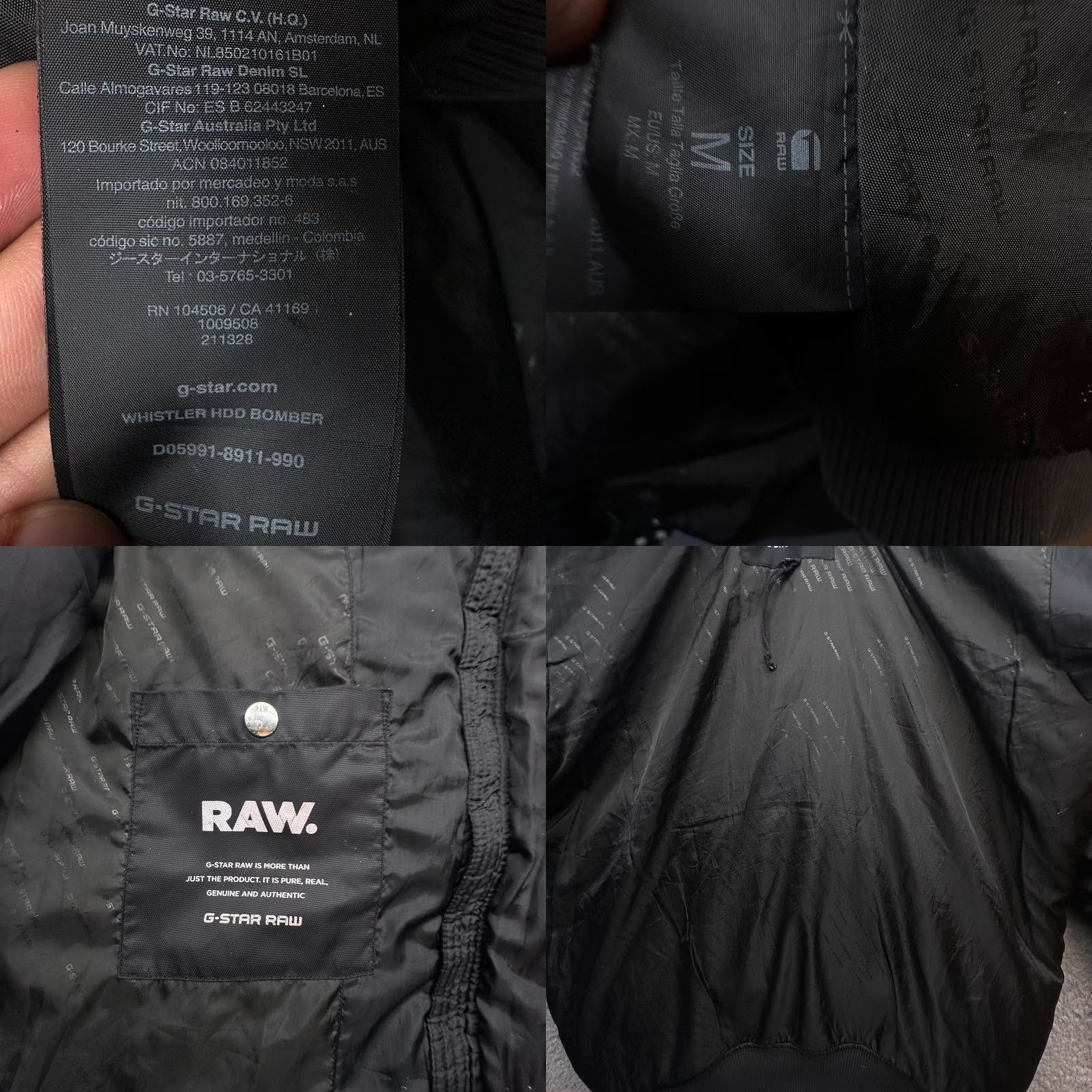 G-Star G-Star Whistler HDD Bomber Jacket Mens Medium Black Puffer Full Zip Jacket Size US M / EU 48-50 / 2 - 10 Thumbnail