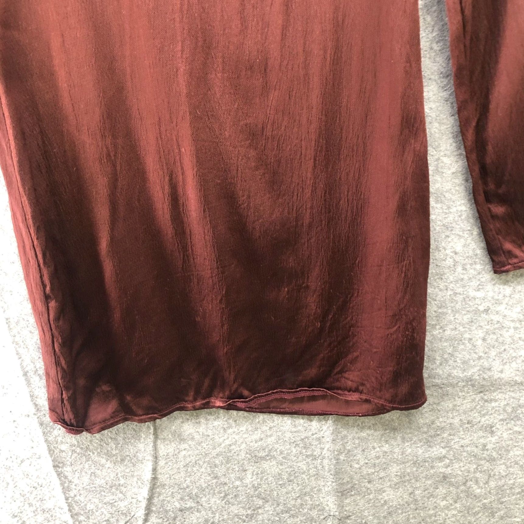Zara Zara Satin Long Sleeve Mini Dress Womens S Tunic Crewneck Slim Fit Dress Size S / US 4 / IT 40 - 4 Thumbnail