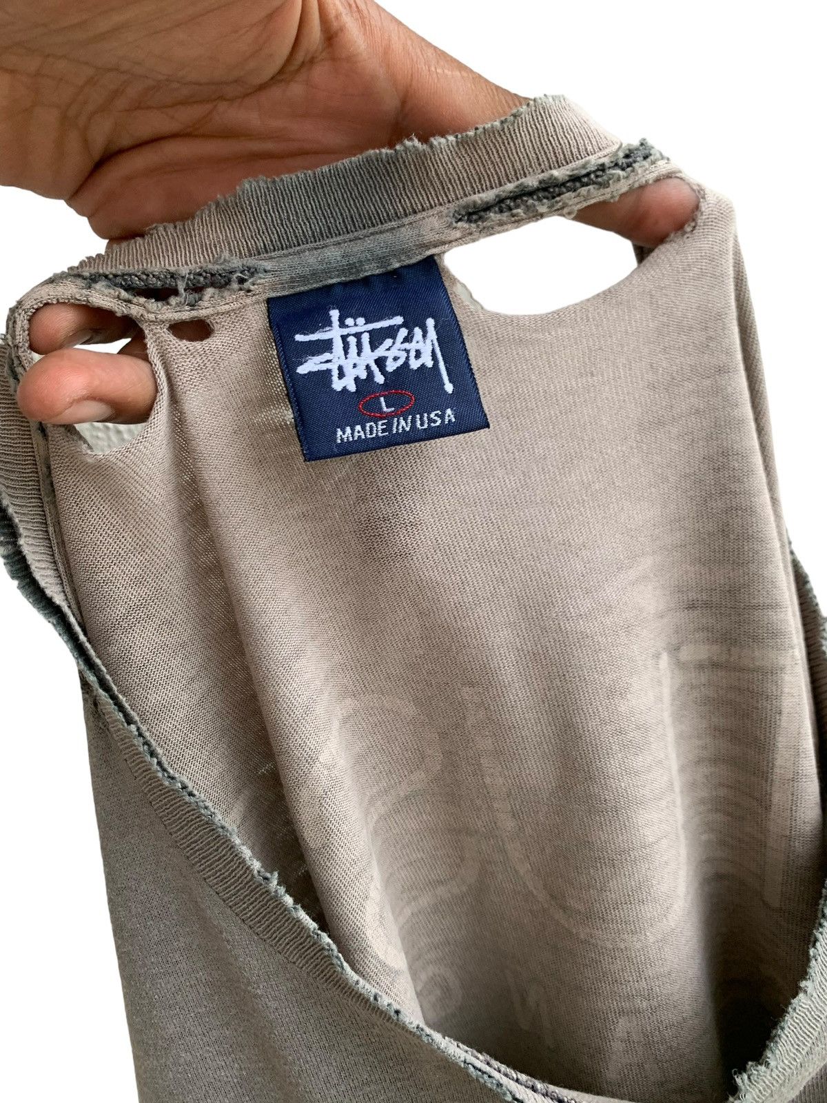 Stussy Vtg 90s Trashed Thin Sunfade Stussy International LATLNY Size US L / EU 52-54 / 3 - 12 Thumbnail
