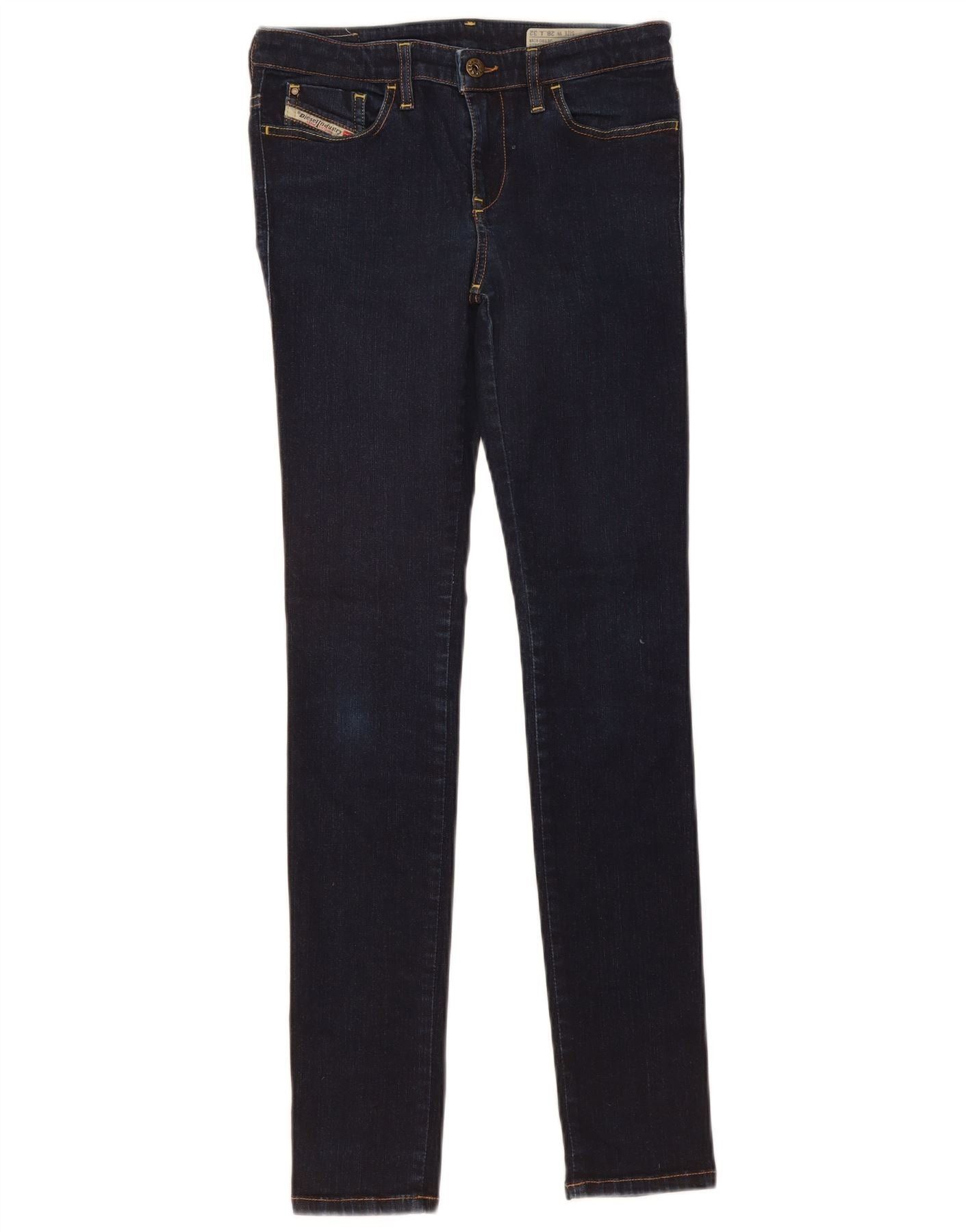 Diesel Womens Skinzee Regular Waist Skinny Jeans W28 L31 Navy Blue Size 24" / US 00 / IT 34 - 1 Thumbnail