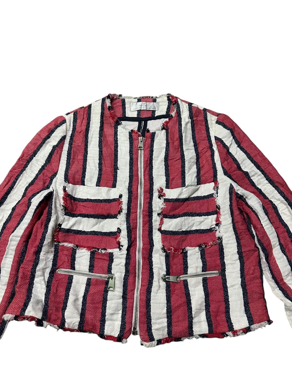 Zara Zara striped cropped jacket Melissa and joe Size M / US 6-8 / IT 42-44 - 3 Thumbnail