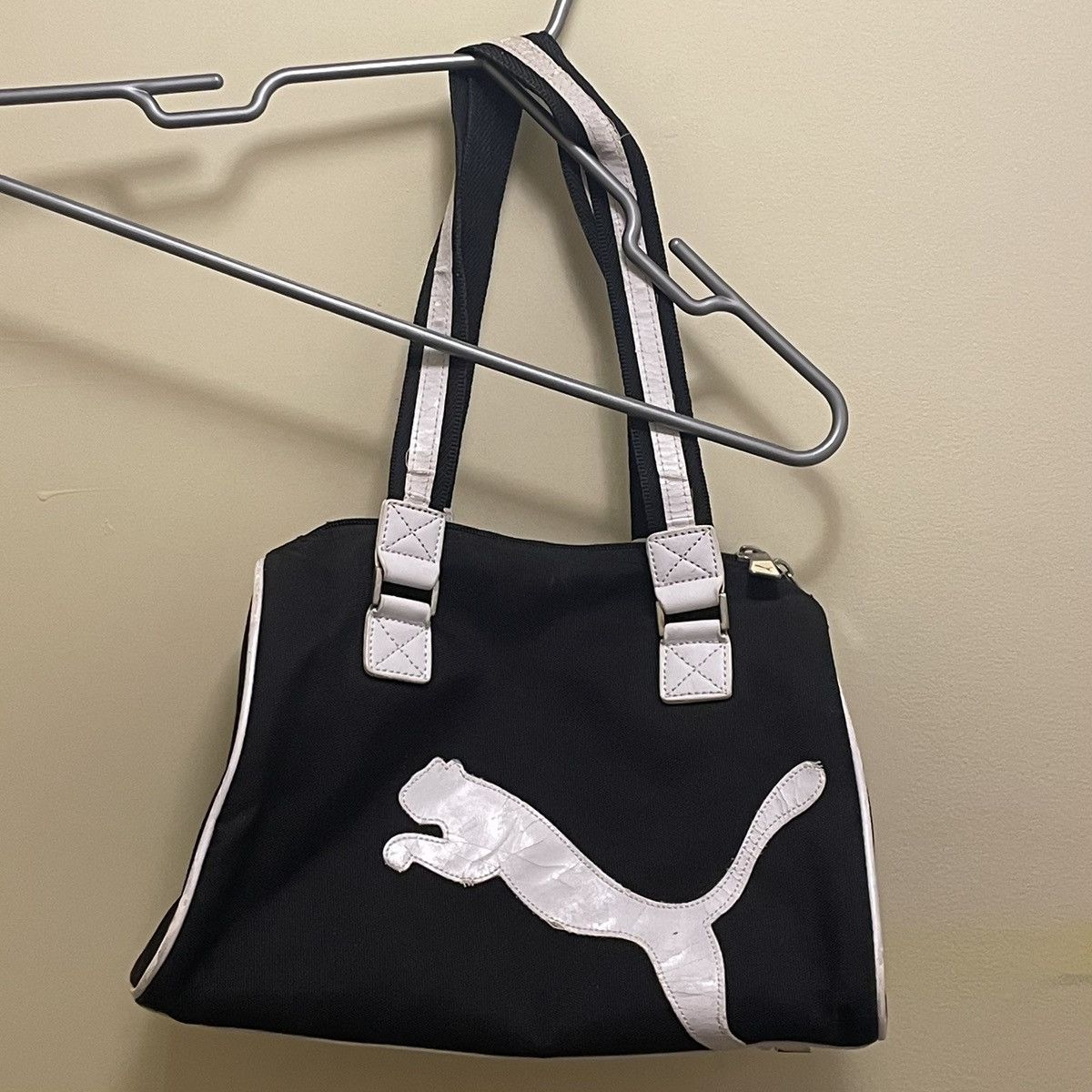 Puma Vintage Y2K Puma Black & White Cat Logo Cute Hand Bag Purse Size ONE SIZE - 1 Thumbnail