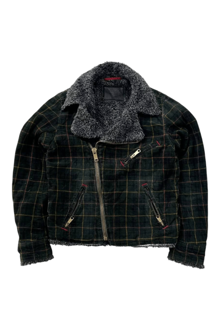 Japanese Brand vintage levis plaid sherpa work jacket asymetric zip Size US S / EU 44-46 / 1 - 1 Thumbnail