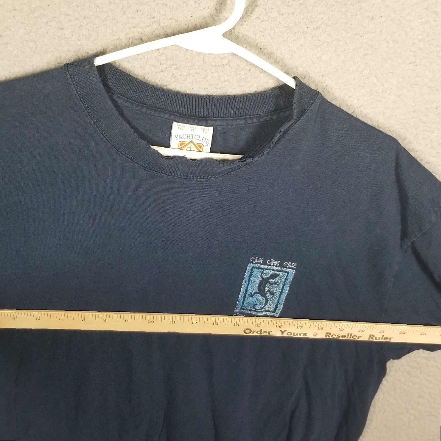 Vintage VINTAGE YachtClub Men's T-Shirt XL Blue Moab Utah Lizard Graphic Souvenir Tee Short Sleeve Cotton Travel Nature Animals Size US XL / EU 56 / 4 - 7 Thumbnail