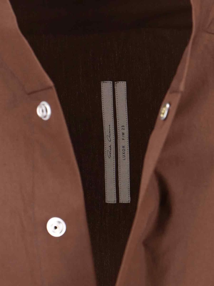 Rick Owens o1y0325 Solid Color Shirt in Chocolate Brown Size US M / EU 48-50 / 2 - 2 Thumbnail