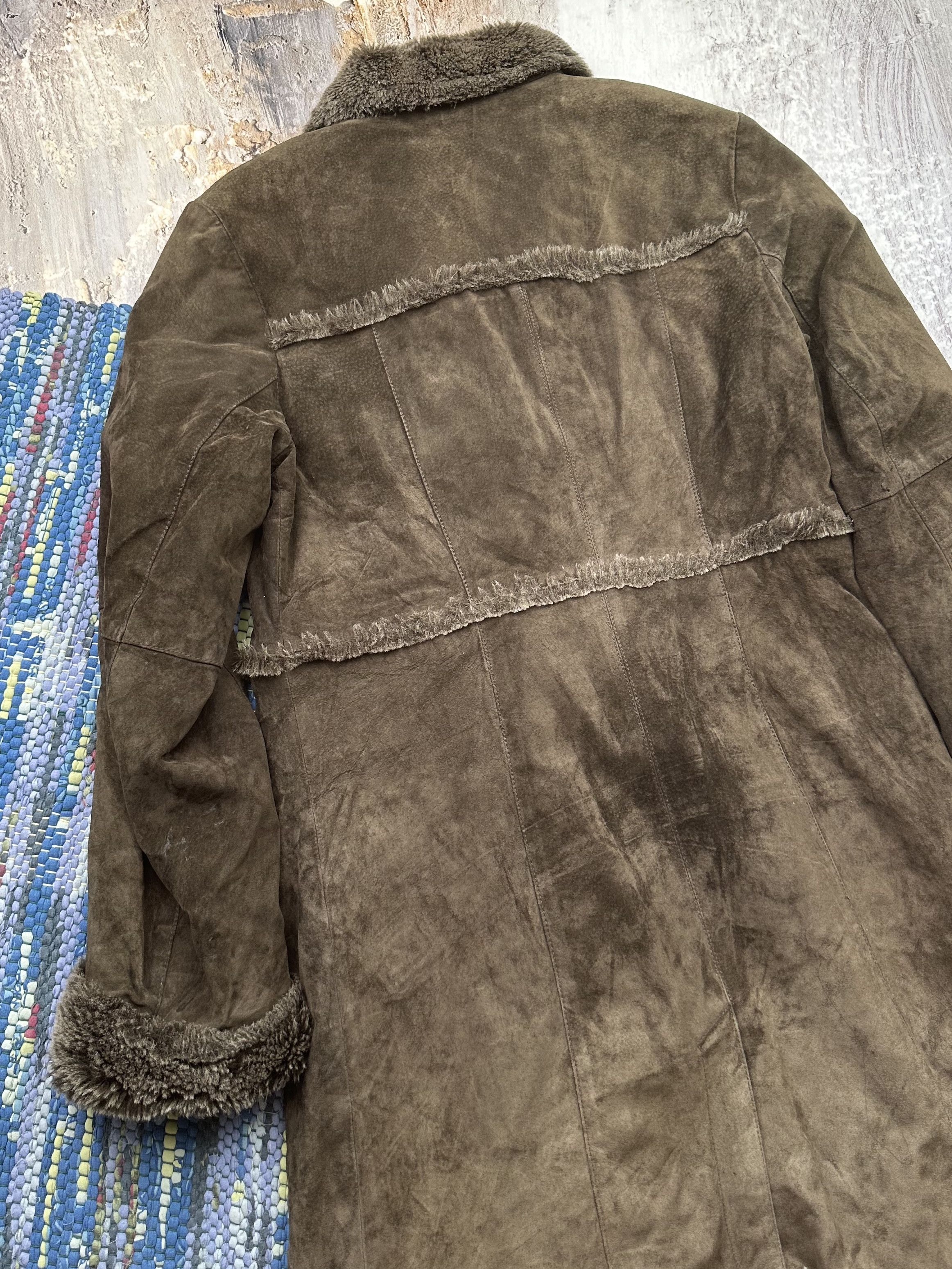 Japanese Brand Vintage Suede/Faux Sheepskin Coat A631D15(354) Size M / US 6-8 / IT 42-44 - 12 Thumbnail