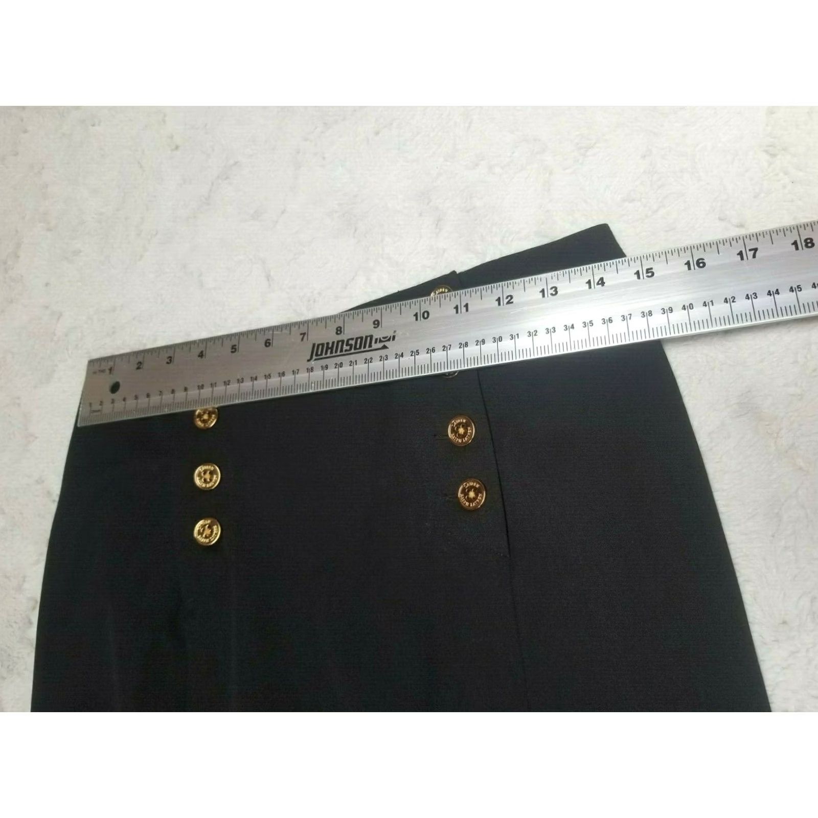 Ralph Lauren Lauren Ralph Lauren Womens Skirt Black Size 4 Pencil Sailor Button Front 25" Straight & Pencil Womens Skirt Top Quality Black 4 Size 27" / US 4 / IT 40 - 5 Thumbnail