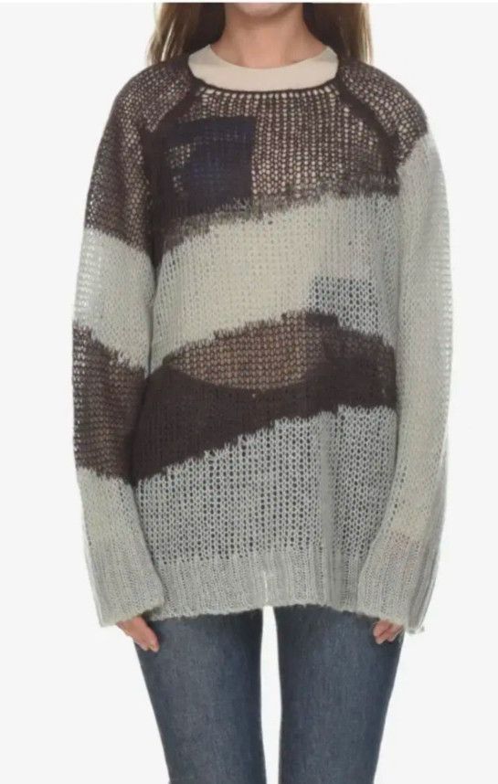 Other Theopen Product Boho Knit Mesh Slouchy Pullover Artsy Grunge Size ONE SIZE - 4 Thumbnail