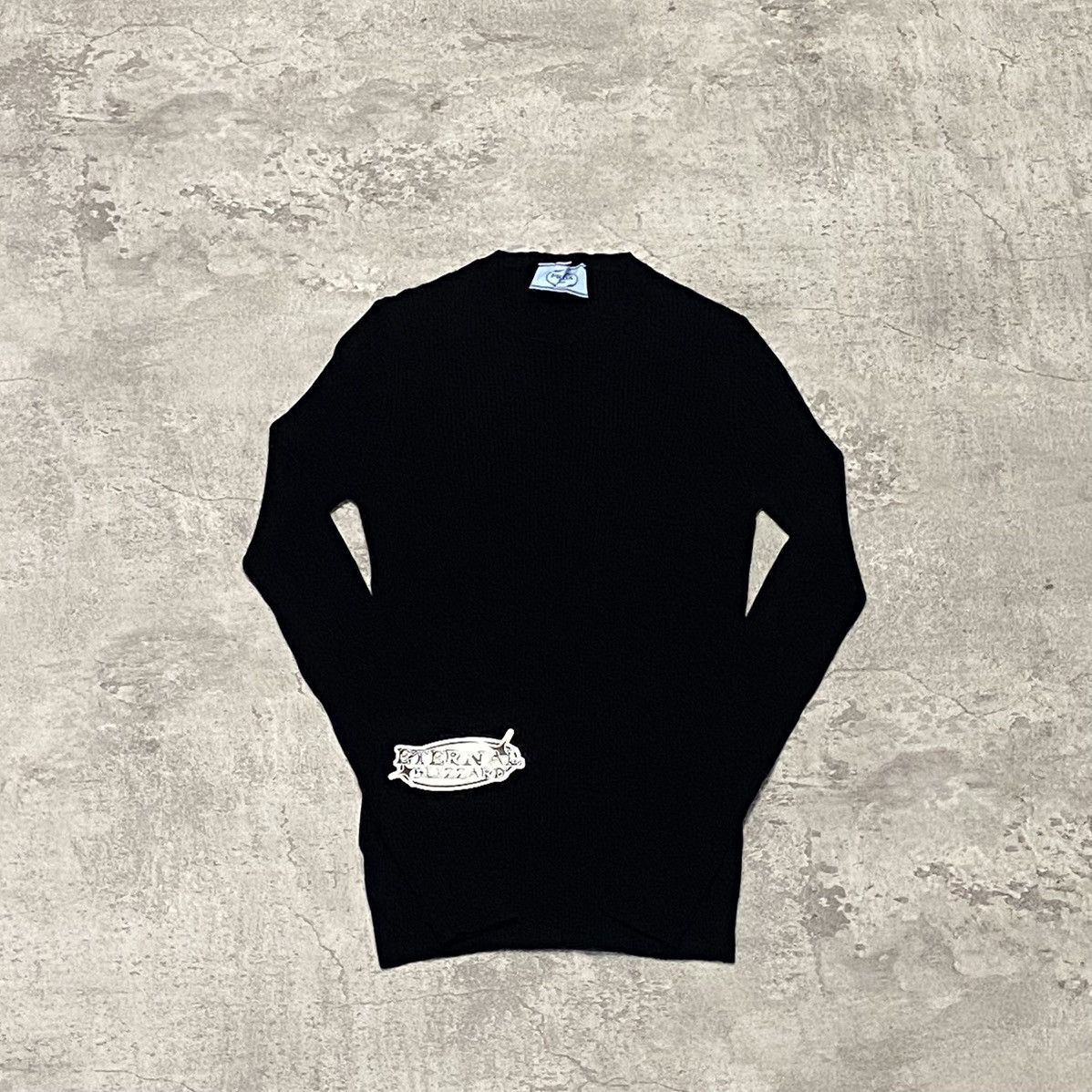 Prada Black Knit Rib Sweater