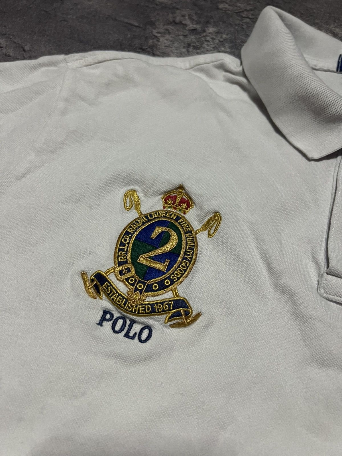 Ralph Lauren Vintage 90s Polo Ralph Lauren Big Logo Polo Tee Luxury Size US XXL / EU 58 / 5 - 3 Thumbnail