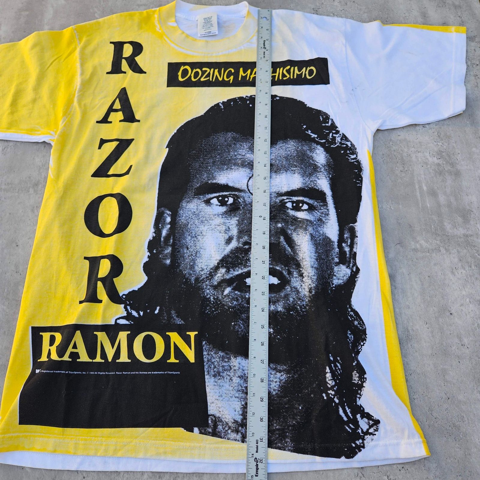 WWF Vintage WWF 1993 Razor Ramon AOP T Shirt XL Oozing Machismo Size US XL / EU 56 / 4 - 6 Thumbnail