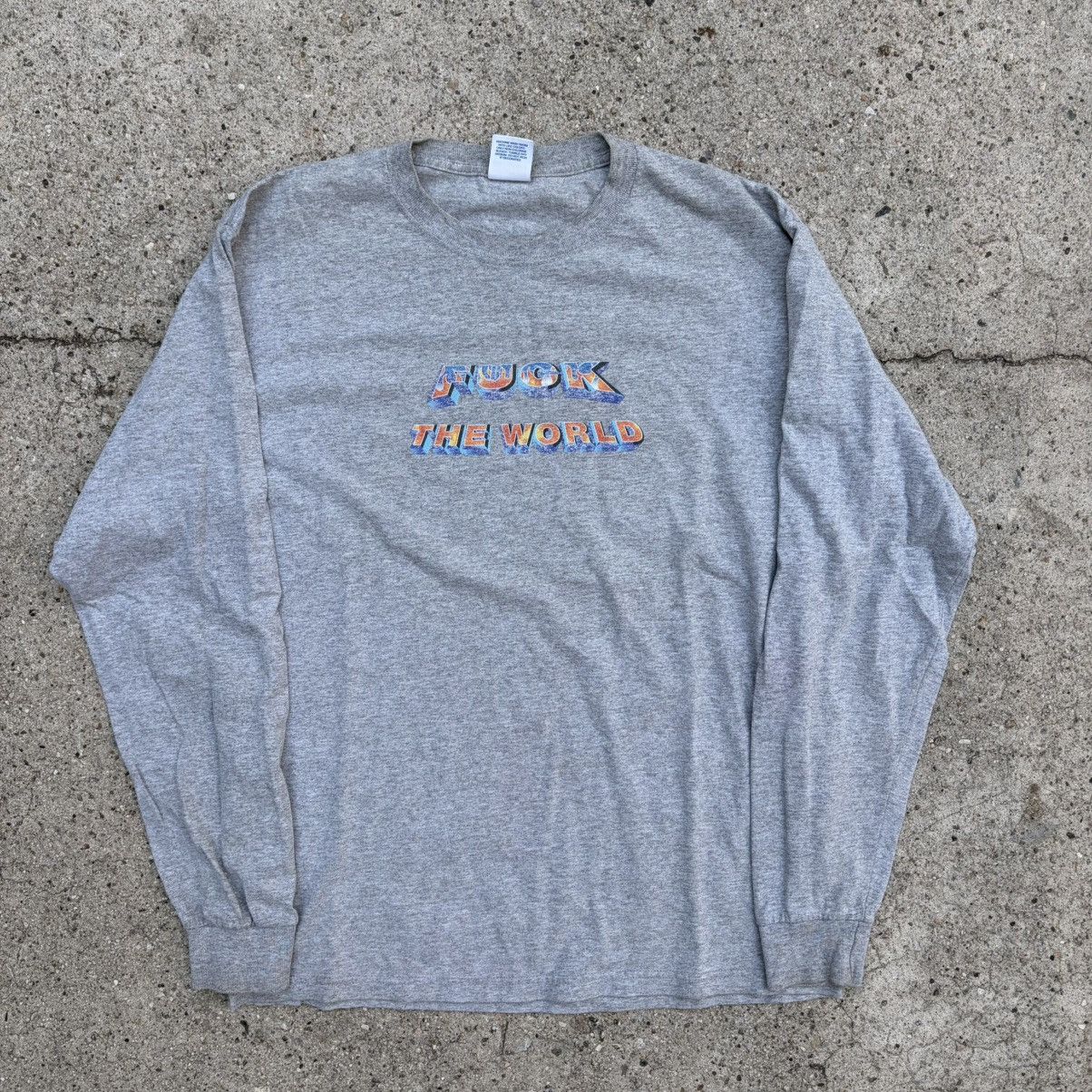 Supreme Supreme 2014 FTW Fuck The World Long Sleeve Grey Medium Size US M / EU 48-50 / 2 - 3 Thumbnail