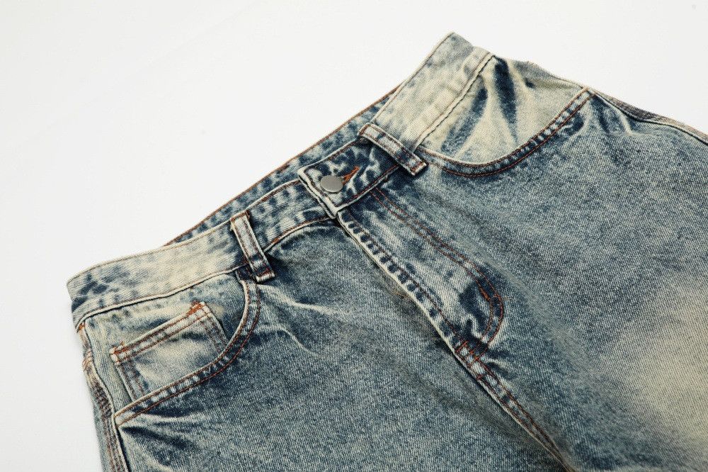 Vintage Men's vintage American distressed tie-dye washed loose jeans Size US 32 / EU 48 - 3 Thumbnail