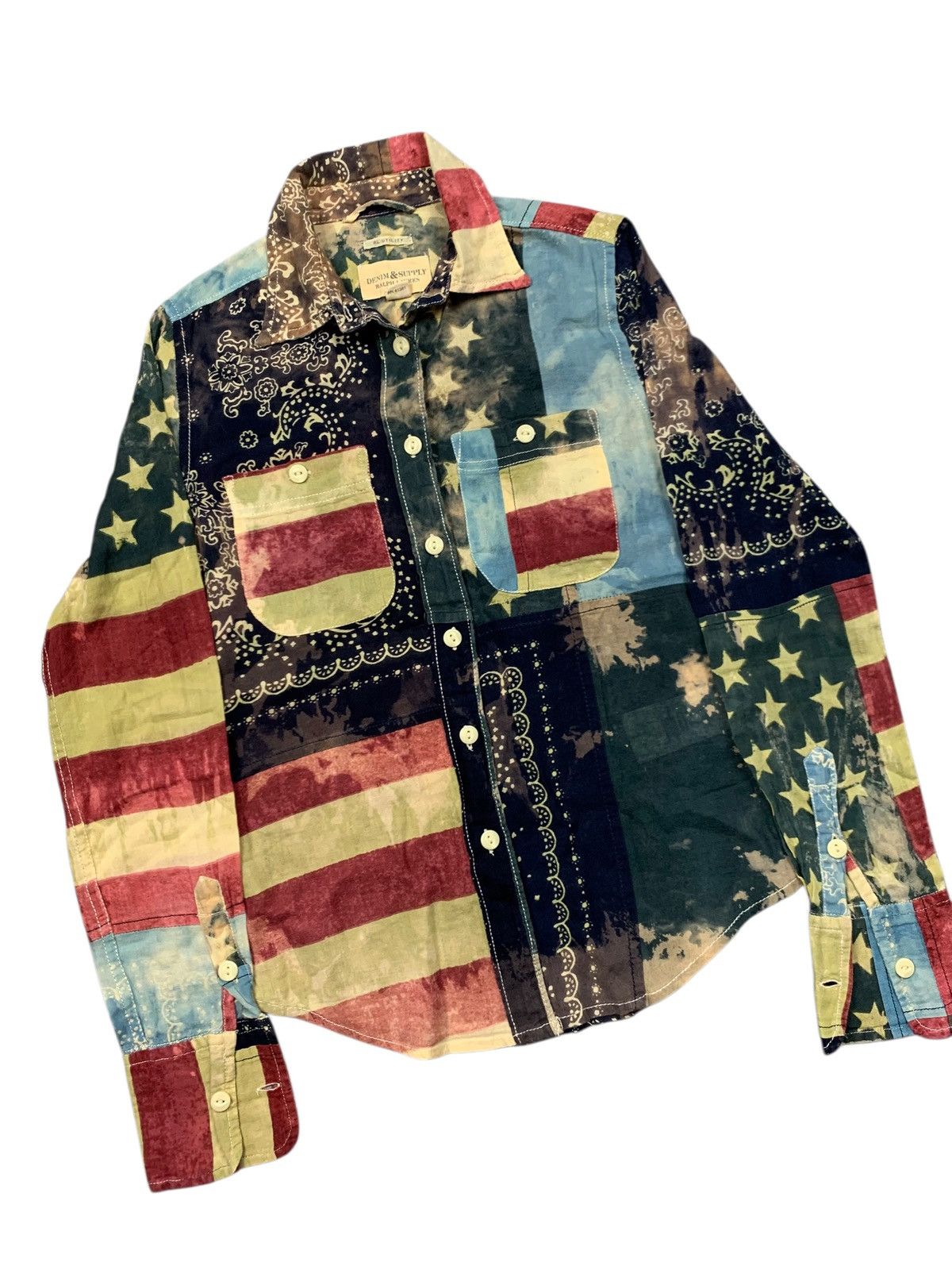 Denim & Supply Ralph Lauren Y2k denim&supply ralph lauren Pacth work silk american flag Size XXS / US 00 / IT 34 - 2 Thumbnail