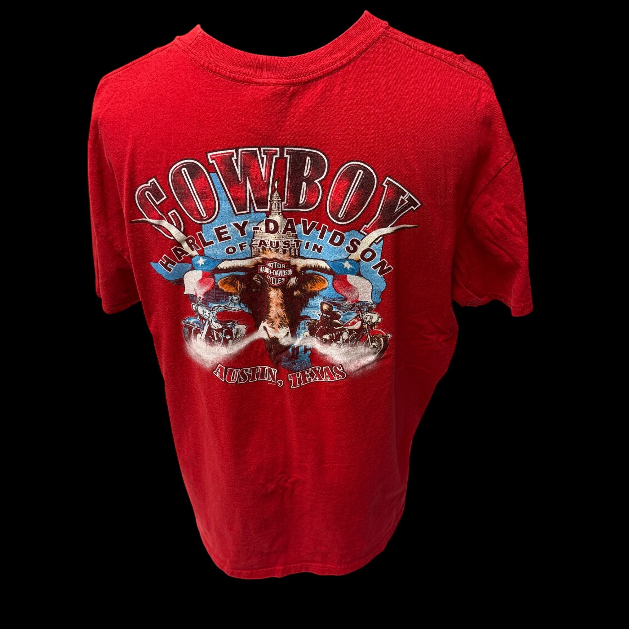 Harley Davidson H-D COWBOY COUNTRY USA TEXAS Longhorn Motorcycle Biker Shirt Size US XXL / EU 58 / 5 - 4 Thumbnail
