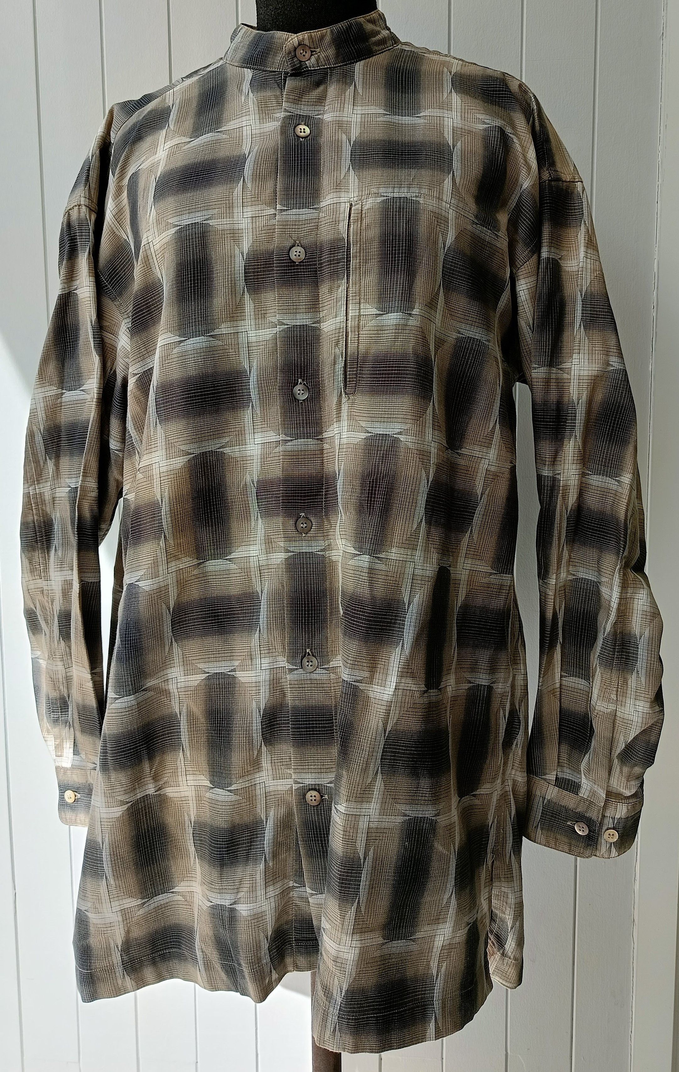 Issey Miyake Issey Miyake IM studio Japan geometric mandarin shirt VTG Size US M / EU 48-50 / 2 - 2 Thumbnail